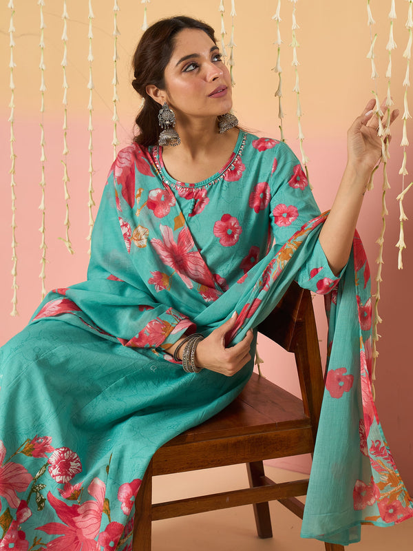 Green Kurta Set For Women At Affordable Price Fit With Every Occasion & Daily Wear, Easy Return & Exchange Available, Shop Now.