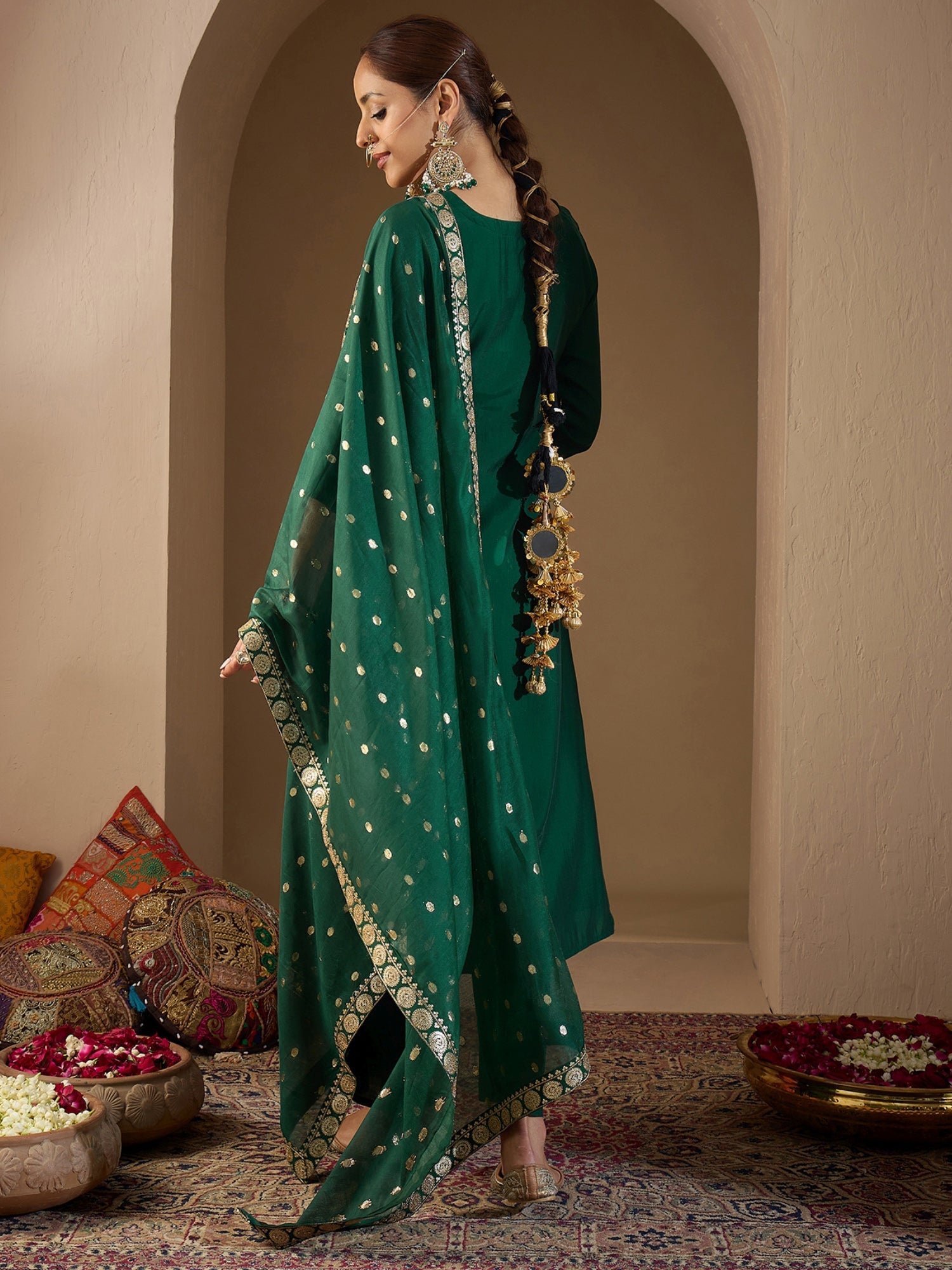 indo era, suit, kurta set for women, indo era kurta, kurta sets for ladies, summer dresses for women, 3 piece suit, cotton kurta set for women, new arrivals, women kurti plazo set, women in suit, kurta suit, floral kurta, short suit, spring summer, Green suit