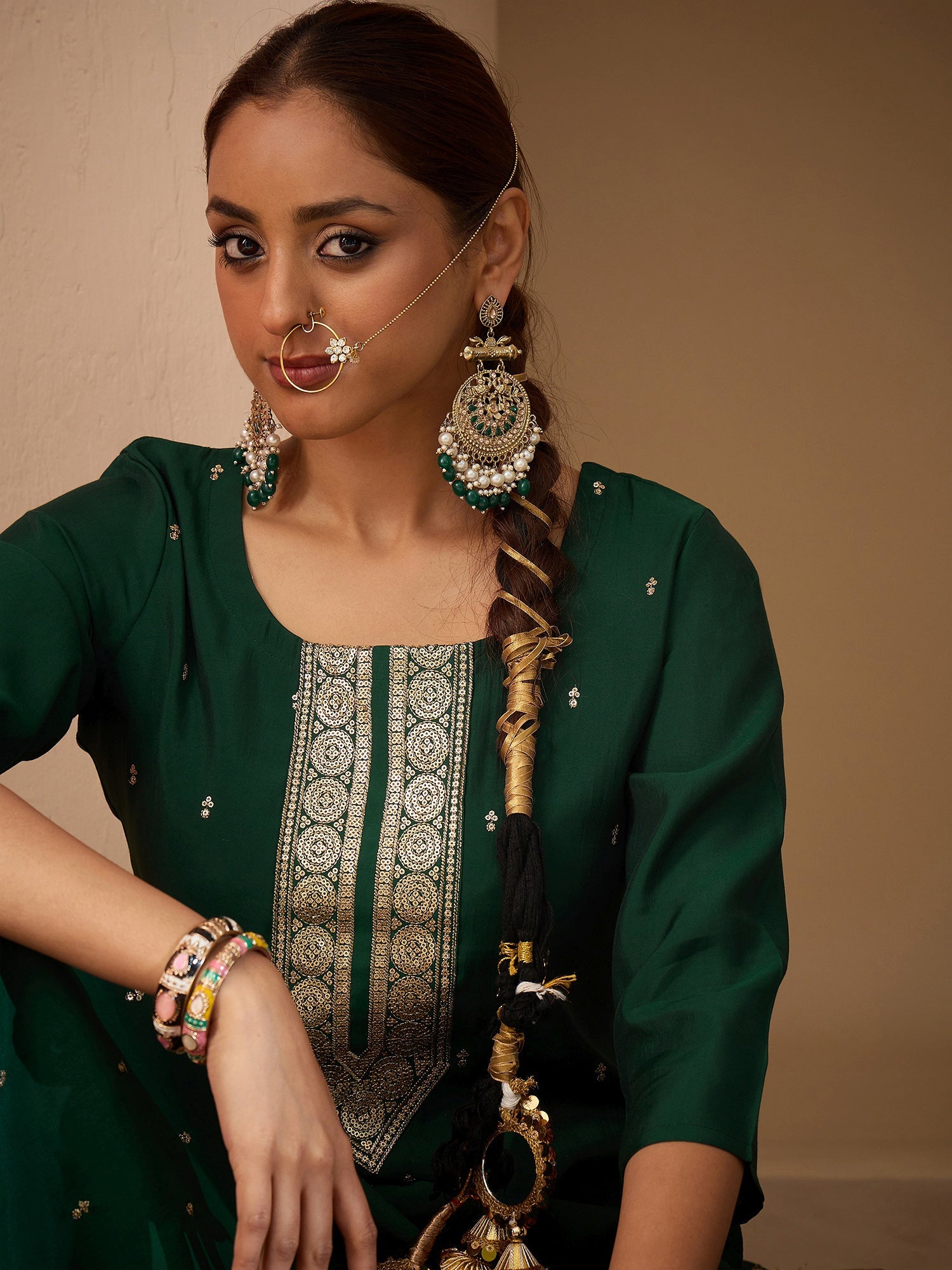 indo era, suit, kurta set for women, indo era kurta, kurta sets for ladies, summer dresses for women, 3 piece suit, cotton kurta set for women, new arrivals, women kurti plazo set, women in suit, kurta suit, floral kurta, short suit, spring summer, Green suit