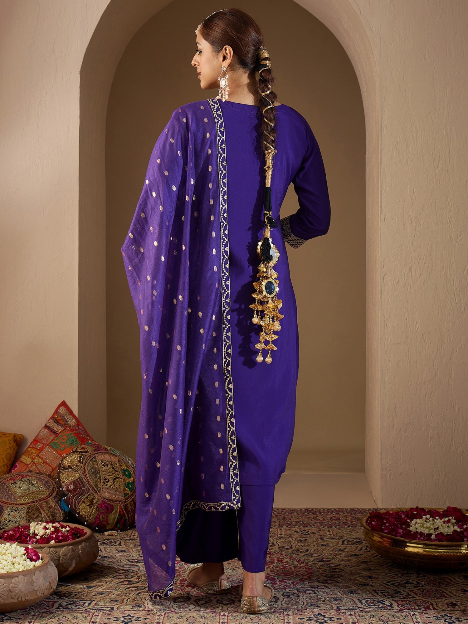 indo era, suit, kurta set for women, indo era kurta, kurta sets for ladies, summer dresses for women, 3 piece suit, cotton kurta set for women, new arrivals, women kurti plazo set, women in suit, kurta suit, floral kurta, short suit, spring summer, Purple suit