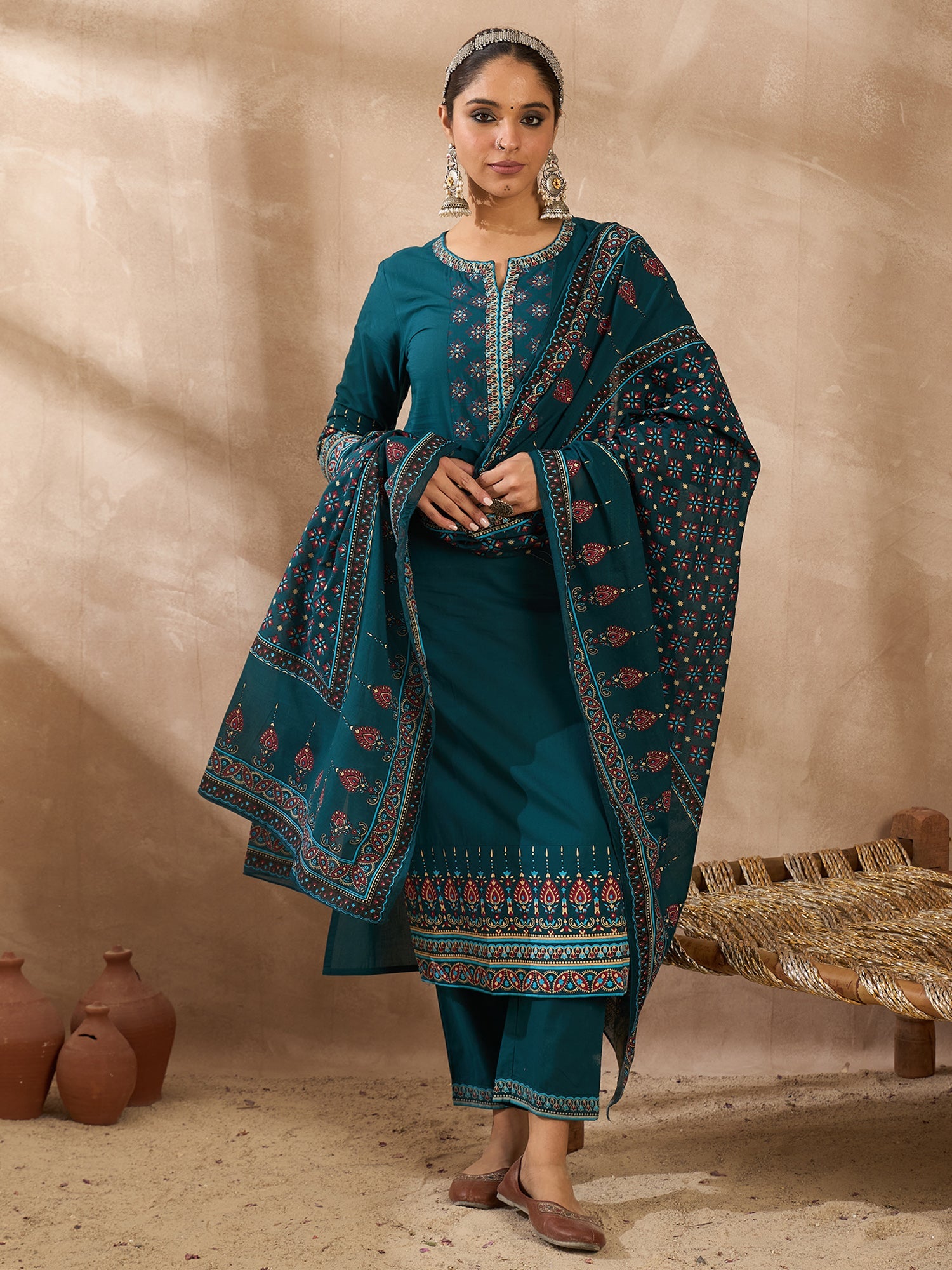 Teal Kurta Set For Women At Affordable Price Fit With Every Occasion & Daily Wear, Easy Return & Exchange Available, Shop Now.
