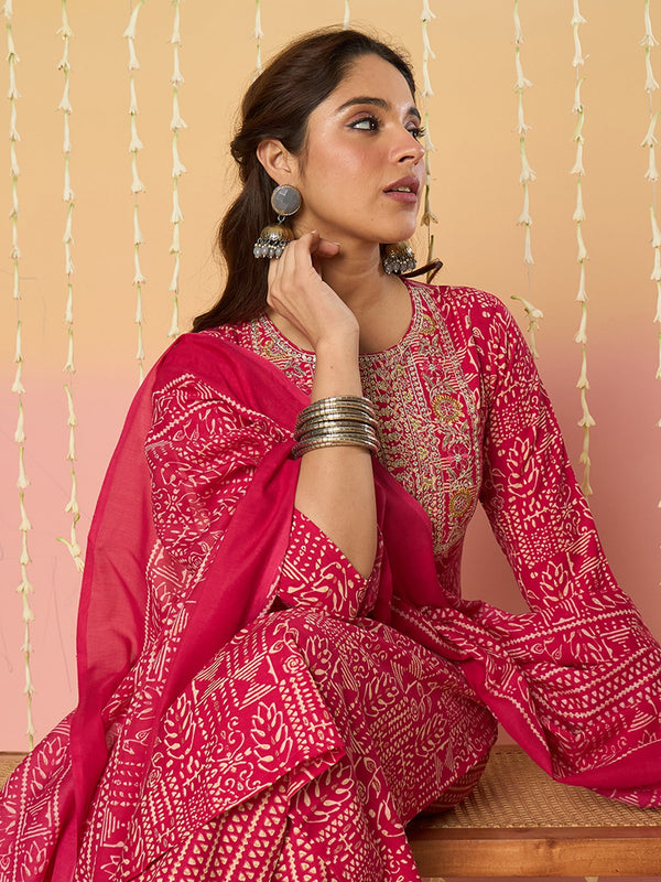 Pink Kurta Set For Women At Affordable Price Fit With Every Occasion & Daily Wear, Easy Return & Exchange Available, Shop Now.