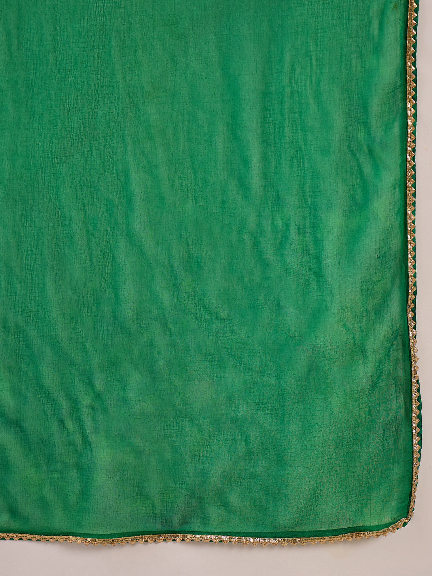 Green Embroidered Georgette Straight Kurta Sets With Dupatta