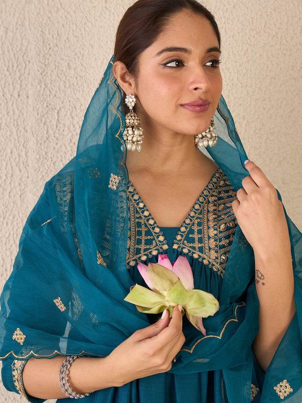 Blue Kurta Set For Women At Affordable Price Fit With Every Occasion & Daily Wear, Easy Return & Exchange Available, Shop Now.