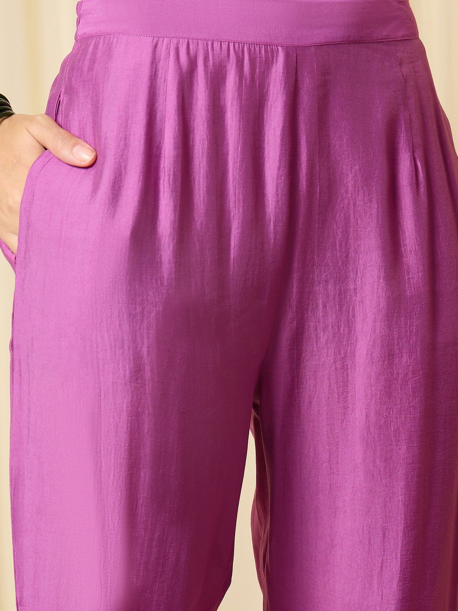 Indo Era Lavender Embroidered Straight Kurta Trousers With Dupatta set