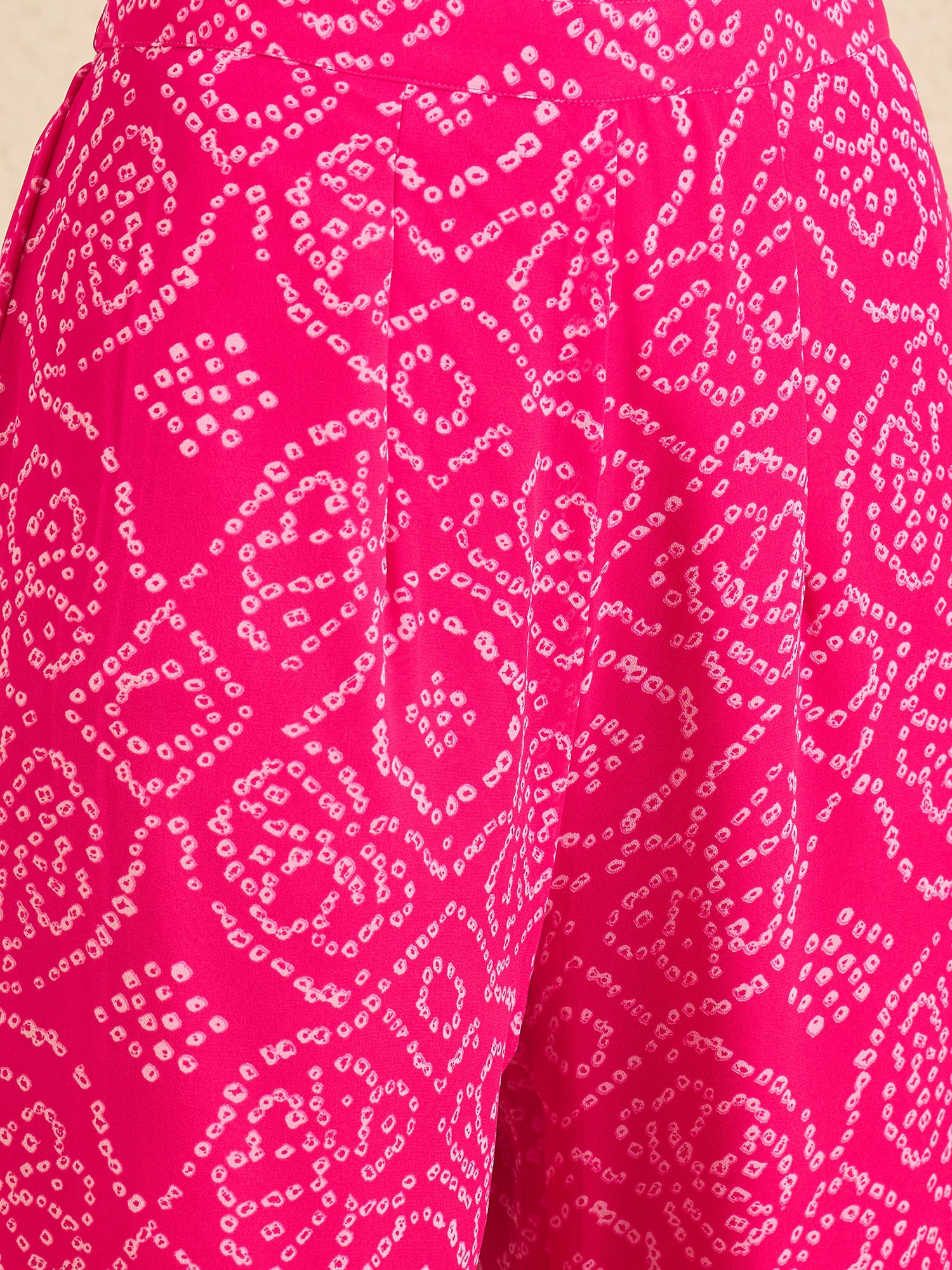 Indo Era Pink Printed A-Line Kurta Trousers Set