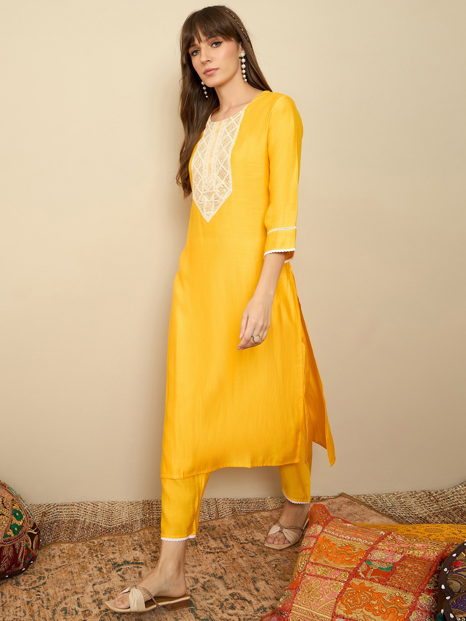 Yellow Kurta Sets  For women,indo era, indoera, kurta set for women, women kurta set, women suit, summer wear for women, festive suit for women, mother's day outfit, dress for mother, mother's day special, heeramandi dress
