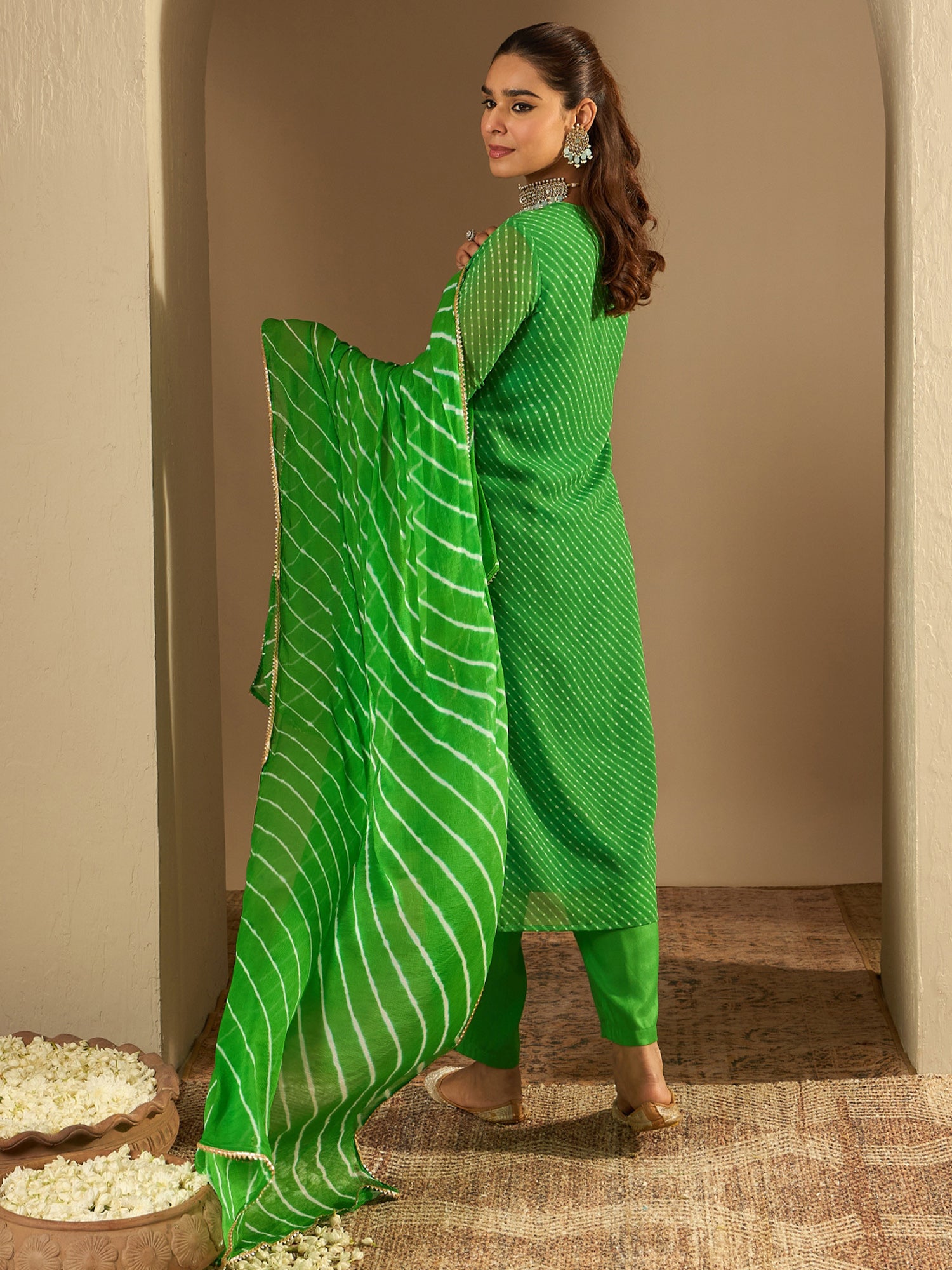 Green Kurta Sets  For women,indo era, indoera, kurta set for women, women kurta set, women suit, summer wear for women, festive suit for women, mother's day outfit, dress for mother, mother's day special, kurta set for women, kurta for women, kurta trouser and dupatta