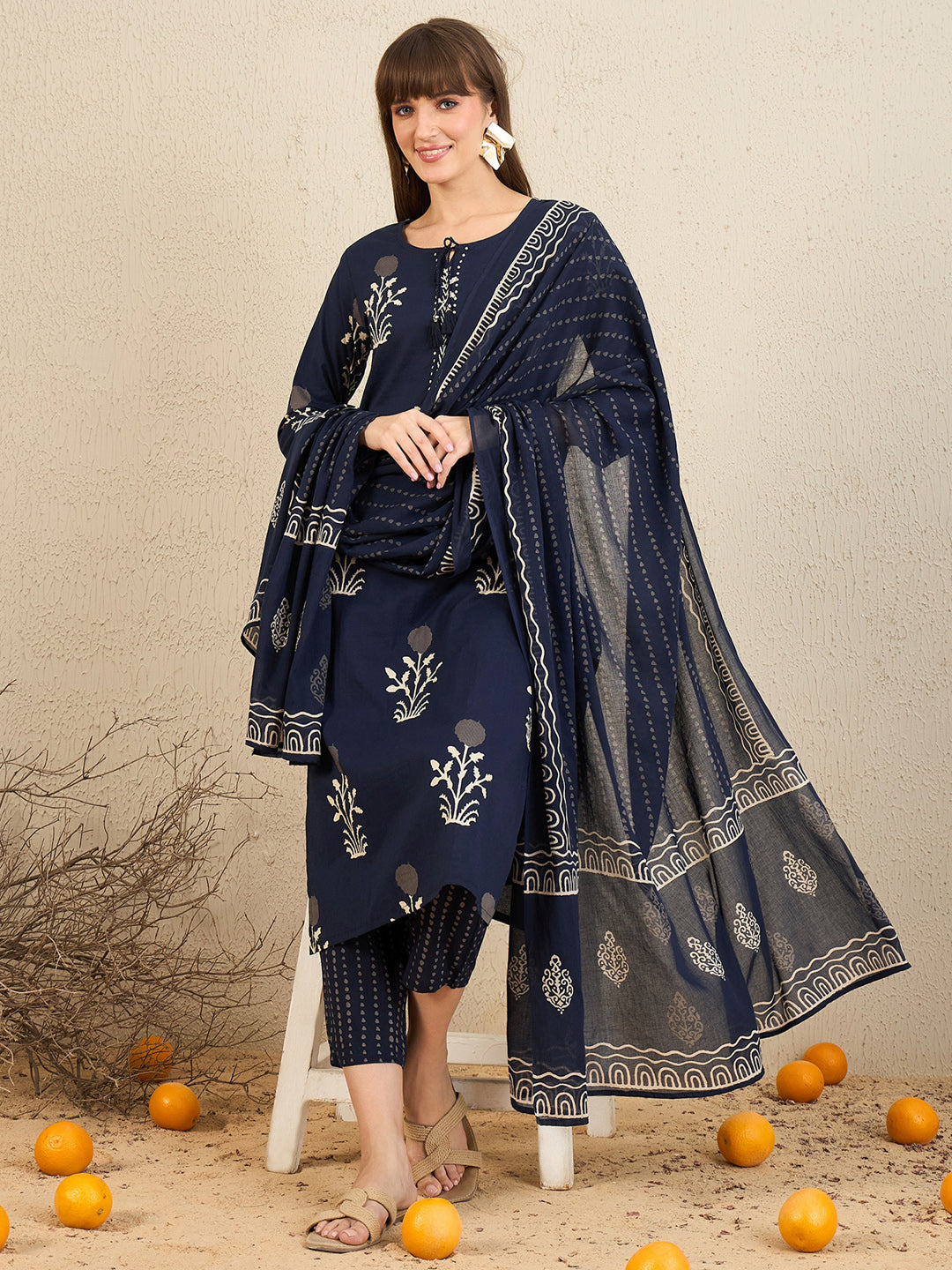 Navy Blue Kurta Sets  For women,indo era, indoera, kurta set for women, women kurta set, women suit, summer wear for women, festive suit for women, mother's day outfit, dress for mother, mother's day special, heeramandi dress