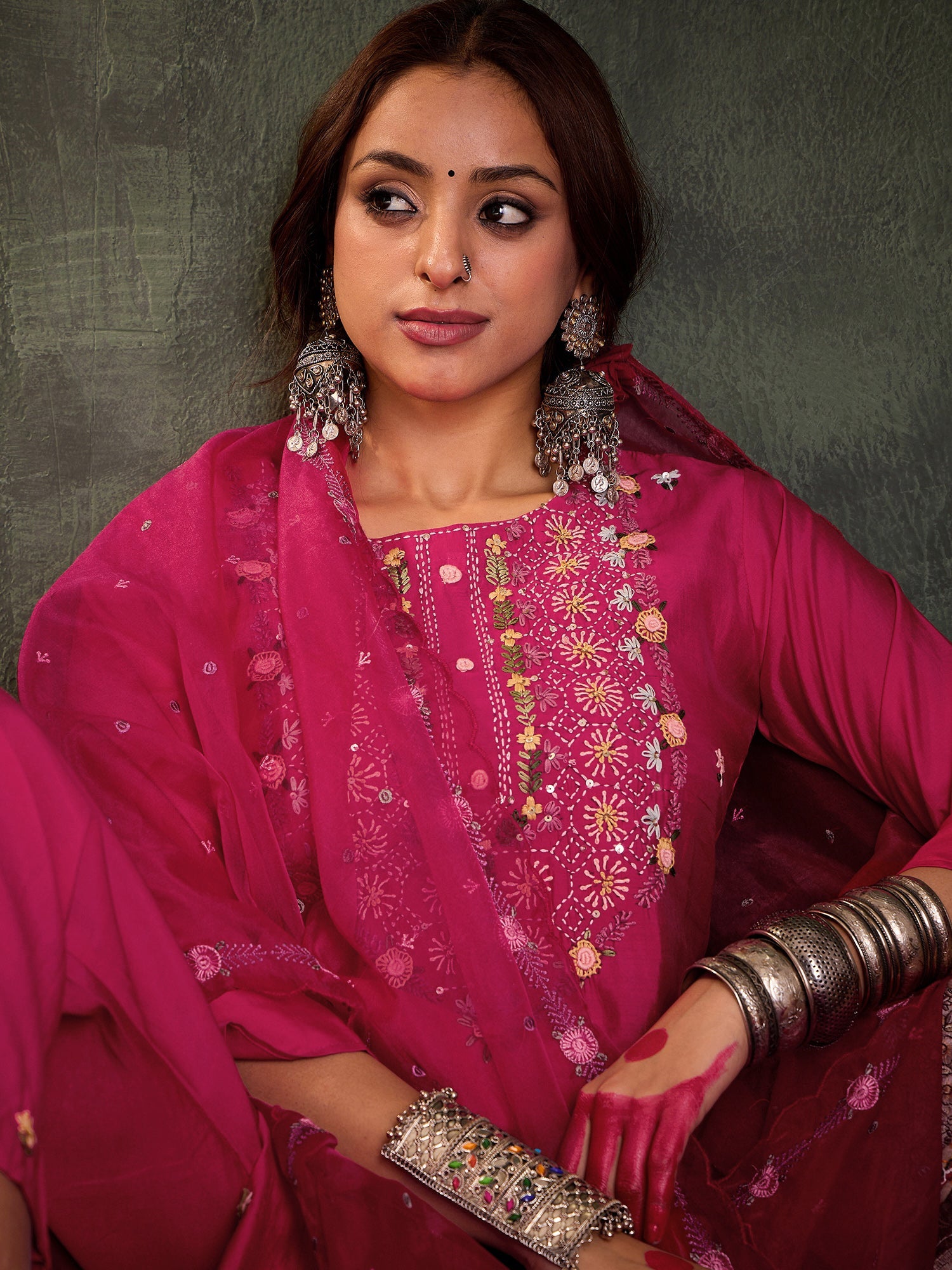 indo era, suit, kurta set for women, indo era kurta, kurta sets for ladies, summer dresses for women, 3 piece suit, cotton kurta set for women, new arrivals, women kurti plazo set, women in suit, kurta suit, floral kurta, short suit, spring summer, Pink suit