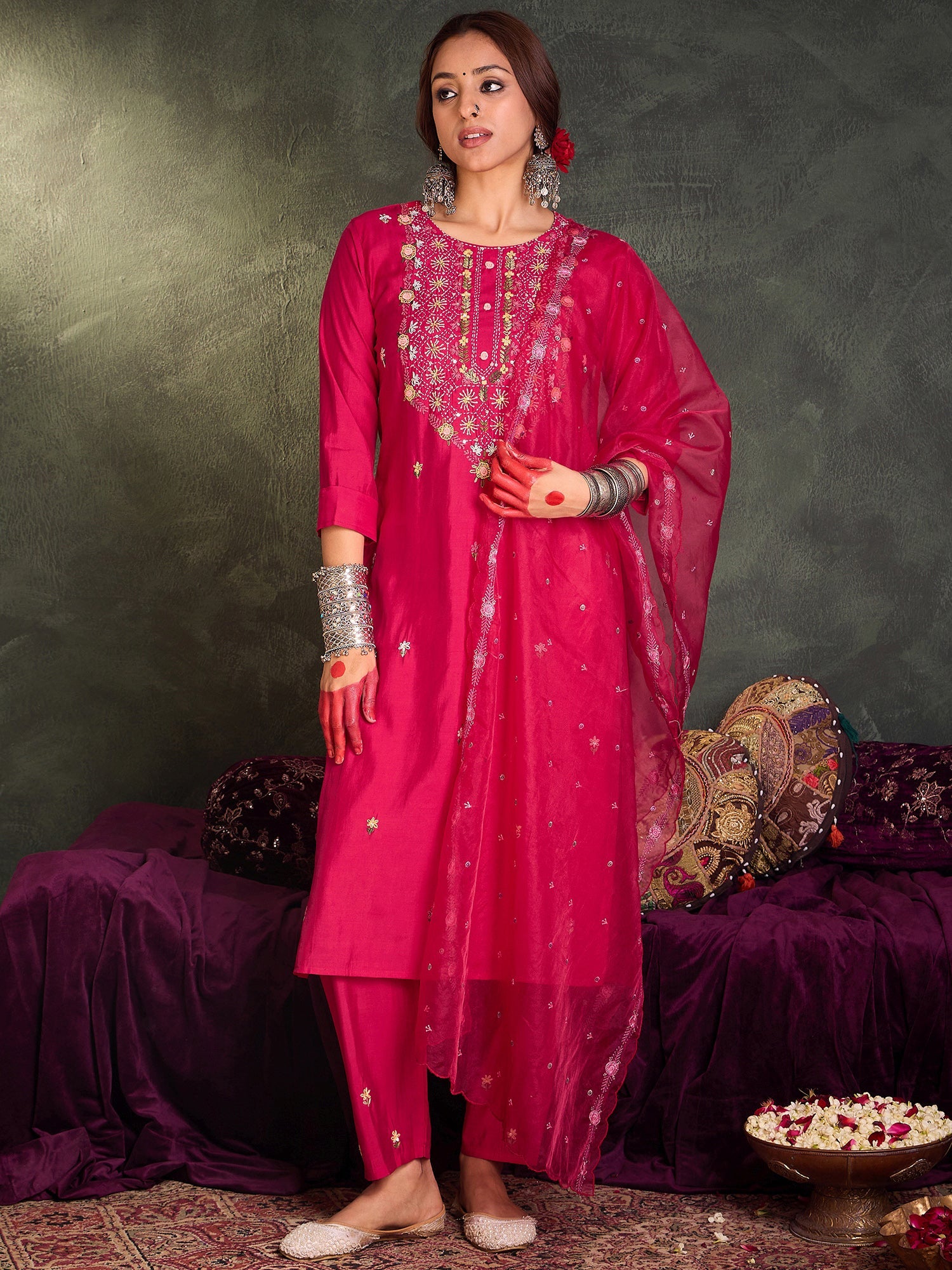 indo era, suit, kurta set for women, indo era kurta, kurta sets for ladies, summer dresses for women, 3 piece suit, cotton kurta set for women, new arrivals, women kurti plazo set, women in suit, kurta suit, floral kurta, short suit, spring summer, Pink suit