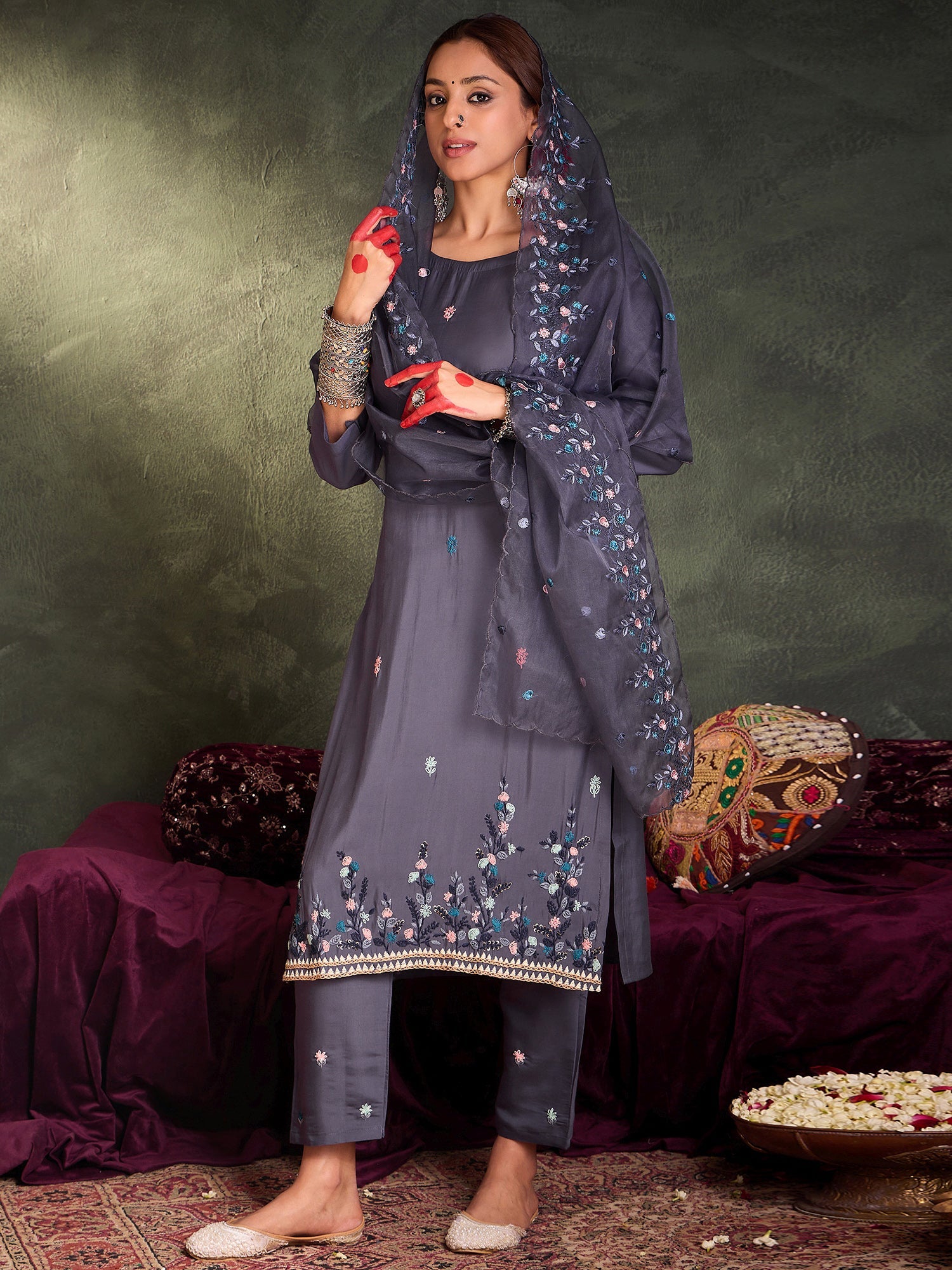 indo era, suit, kurta set for women, indo era kurta, kurta sets for ladies, summer dresses for women, 3 piece suit, cotton kurta set for women, new arrivals, women kurti plazo set, women in suit, kurta suit, floral kurta, short suit, spring summer, Blue suit