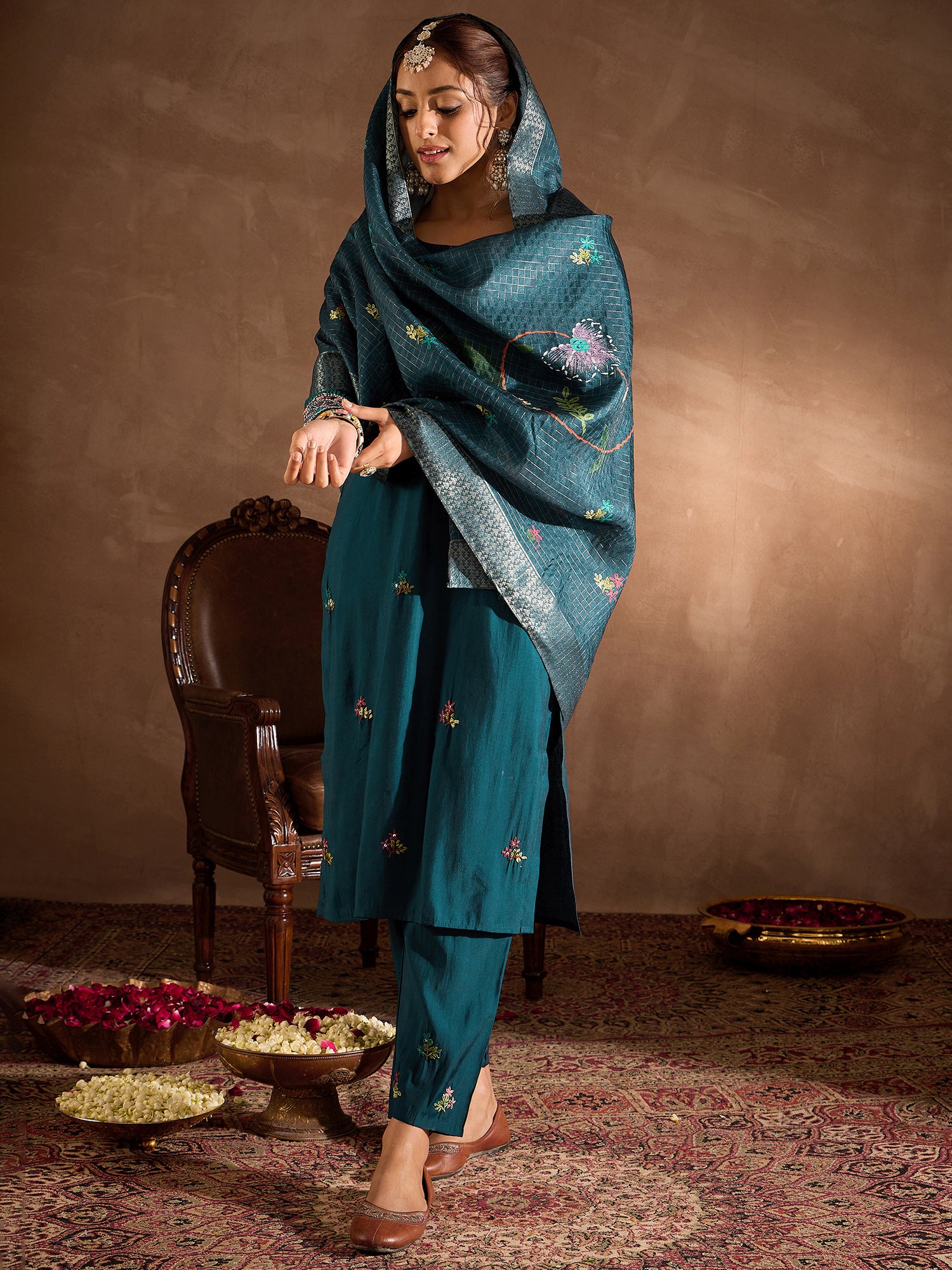 indo era, indo era kurta set, indo era suit, Kurta Set, Kurta set for women, cotton kurta set, indo era kurta set for women, Anarkali Kurta Set, Palazzo Kurta Set, Sleeveless Kurta, Embroidered Kurta, New Arrivals, Work wear, Dress, Best seller, Heeramandi dress, Summer sale, Summer suit, Wedding collection, Special offer, plus size, Spring summer, party wear, Summer Special, Printed Kurta, wedding wear, outfit ideas, Straight Kurta, Cotton Outfit, A line dress, dress for women,Teal kurta set