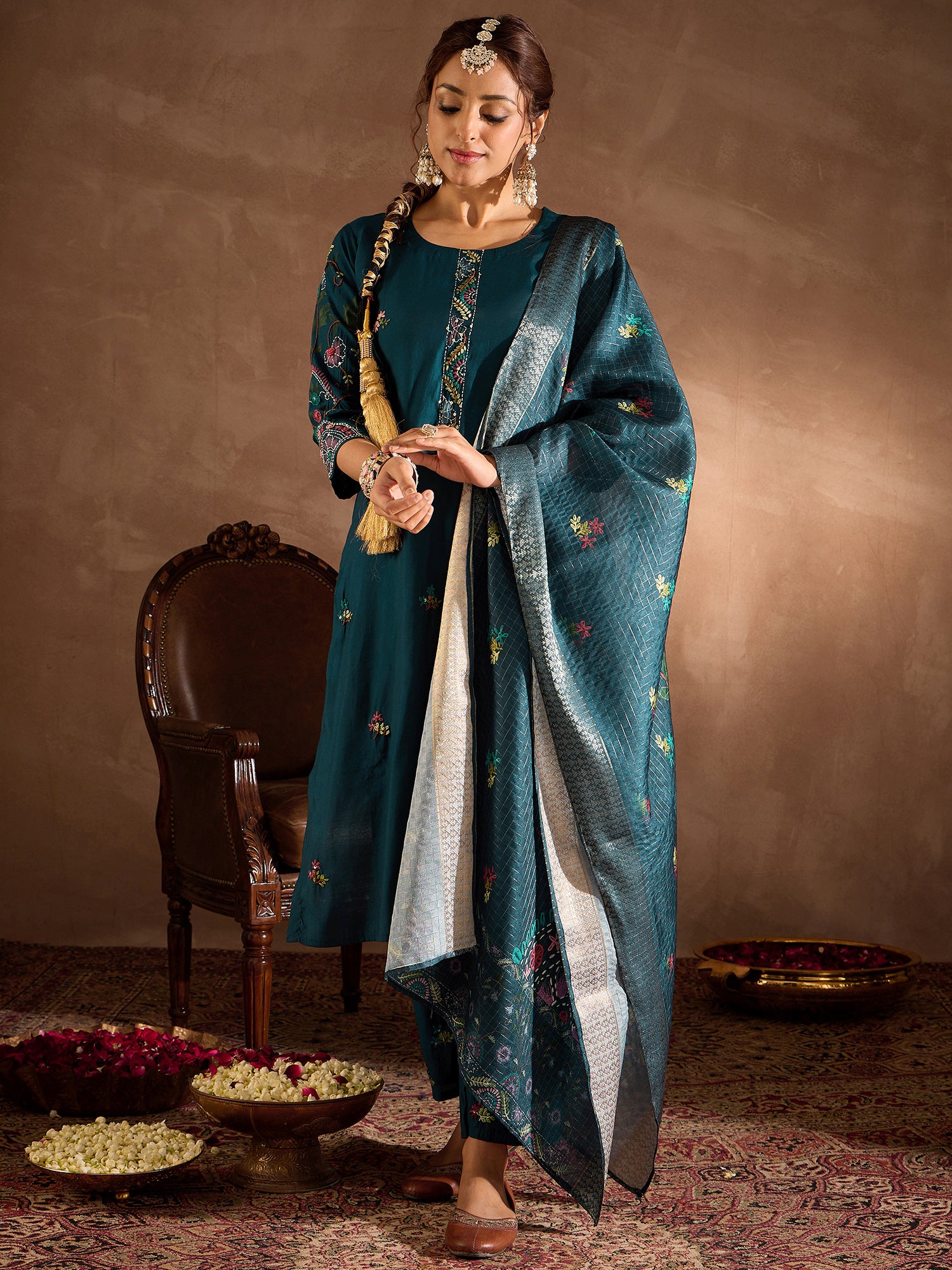 indo era, indo era kurta set, indo era suit, Kurta Set, Kurta set for women, cotton kurta set, indo era kurta set for women, Anarkali Kurta Set, Palazzo Kurta Set, Sleeveless Kurta, Embroidered Kurta, New Arrivals, Work wear, Dress, Best seller, Heeramandi dress, Summer sale, Summer suit, Wedding collection, Special offer, plus size, Spring summer, party wear, Summer Special, Printed Kurta, wedding wear, outfit ideas, Straight Kurta, Cotton Outfit, A line dress, dress for women,Teal kurta set