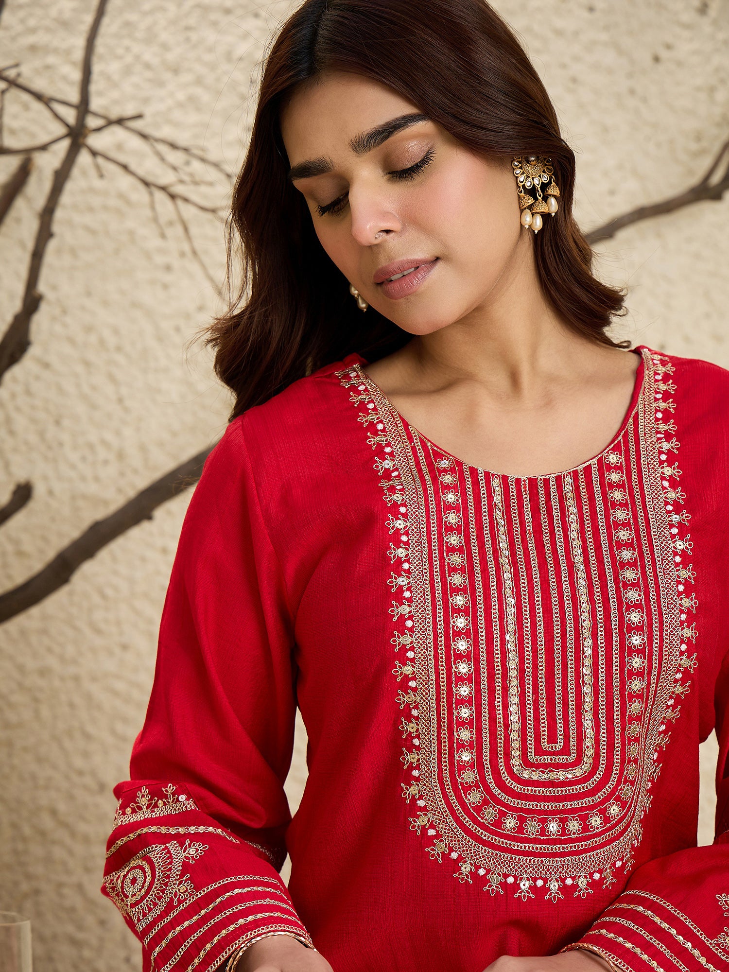 Red Kurta Sets  For women,indo era, indoera, kurta set for women, women kurta set, women suit, summer wear for women, festive suit for women, mother's day outfit, dress for mother, mother's day special, heeramandi dress