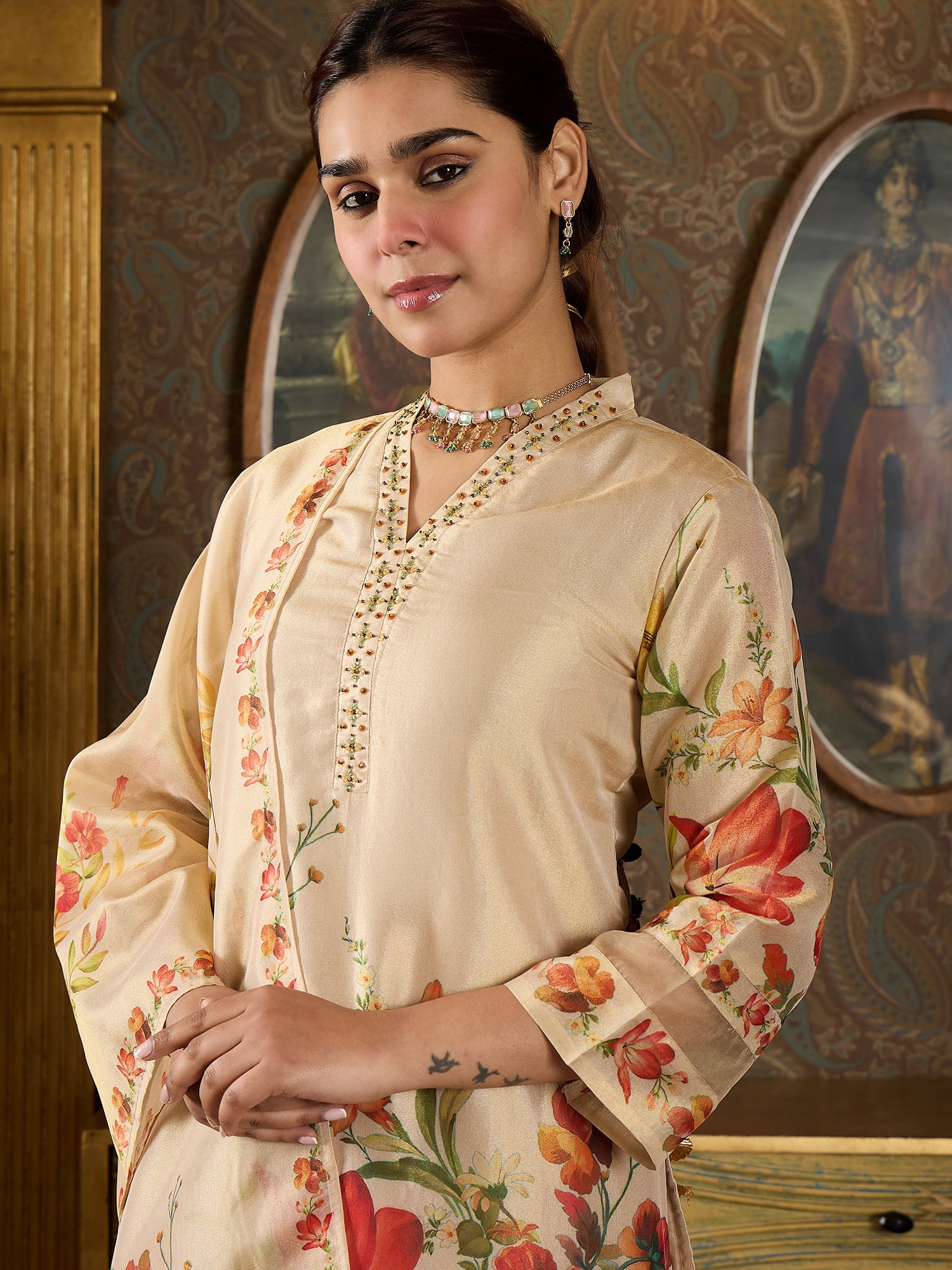 Off White Kurta Sets  For women,indo era, indoera, kurta set for women, women kurta set, women suit, summer wear for women, festive suit for women, mother's day outfit, dress for mother, mother's day special, heeramandi dress