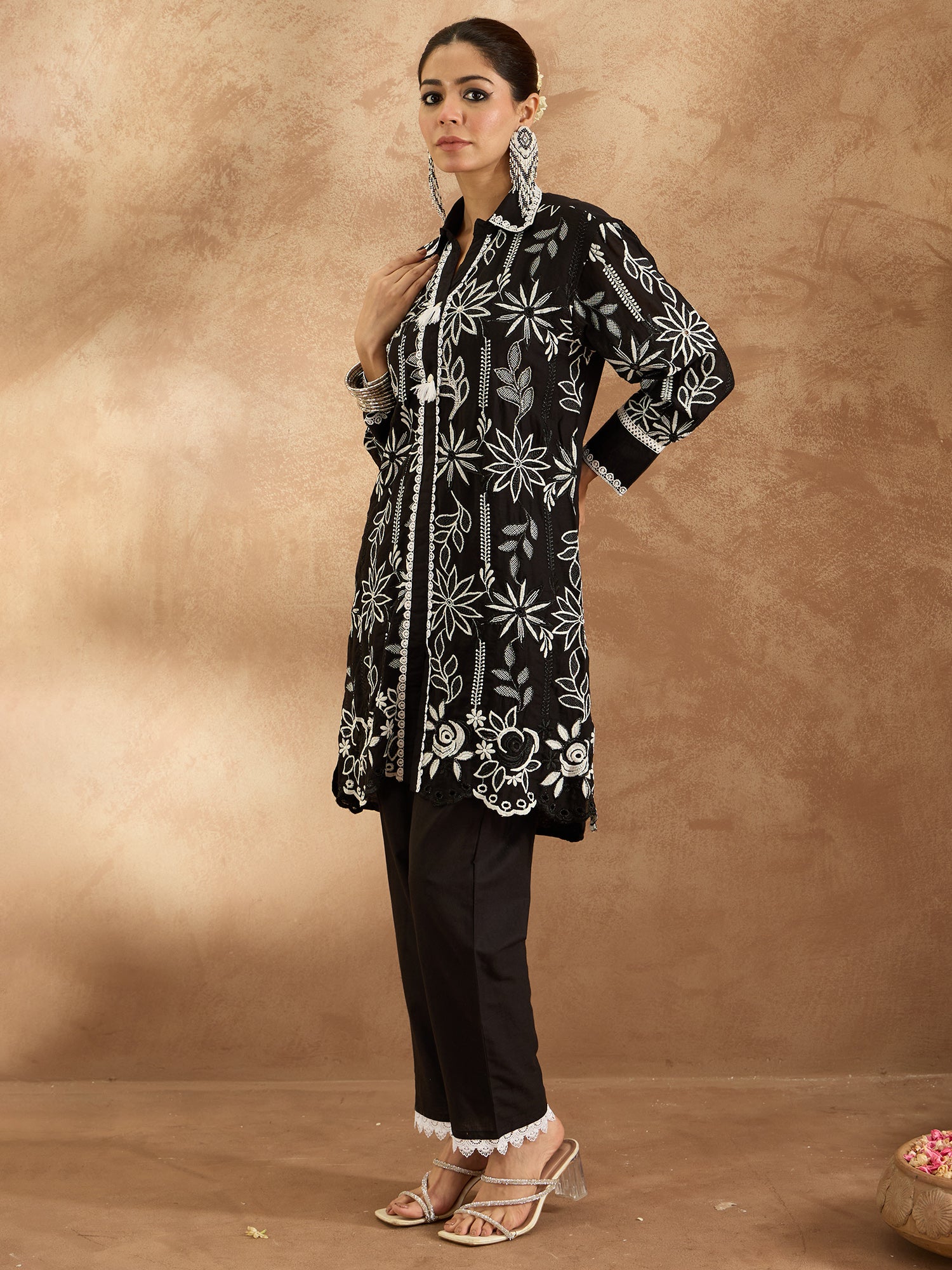 Black Co-Ords  For women,indo era, indoera, co ord set for women, women co-ords, summer wear for women, fusion dress, 