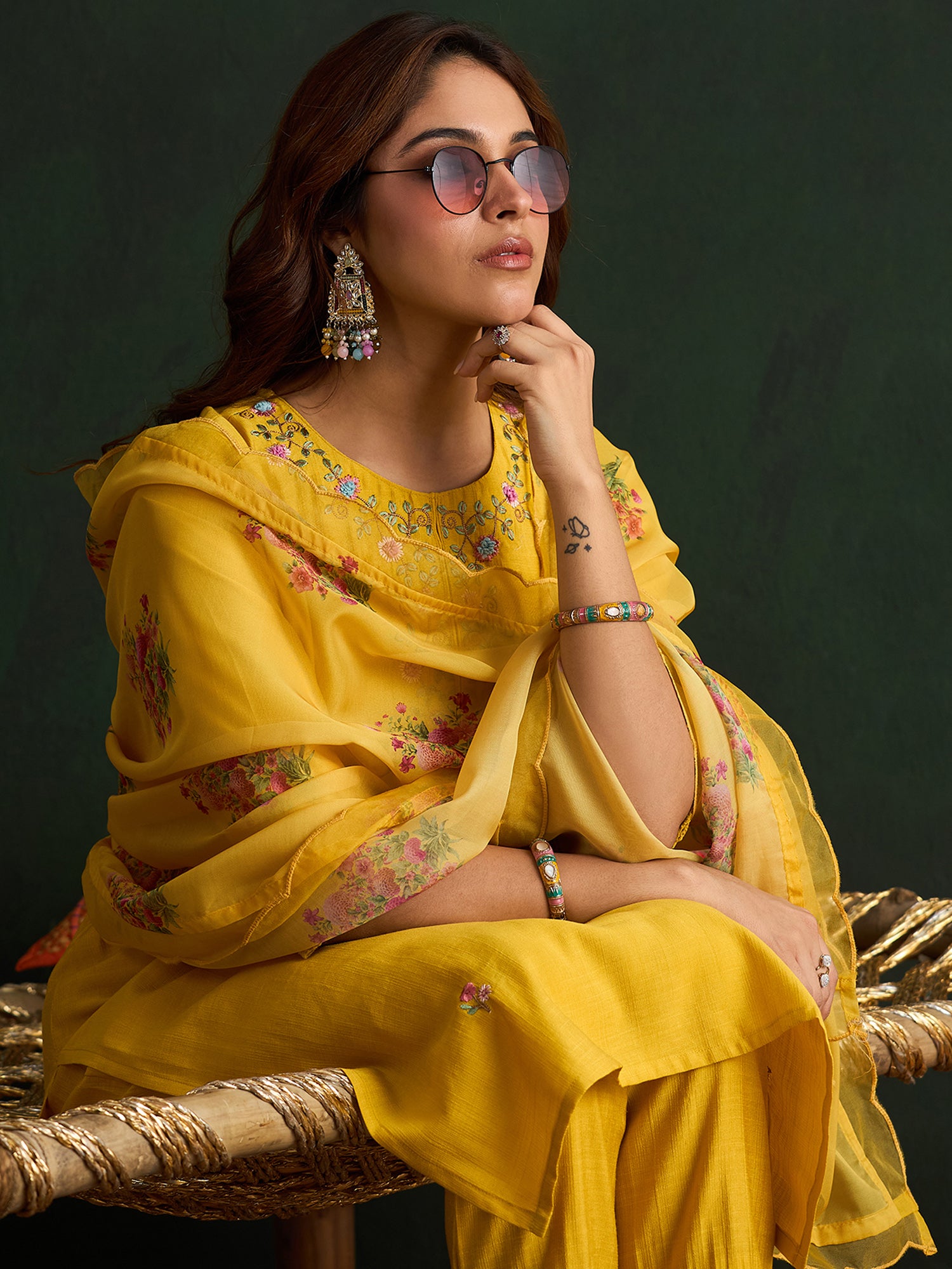 Yellow Kurta Sets  For women,indo era, indoera, kurta set for women, women kurta set, women suit, summer wear for women, festive suit for women, mother's day outfit, dress for mother, mother's day special, heeramandi dress