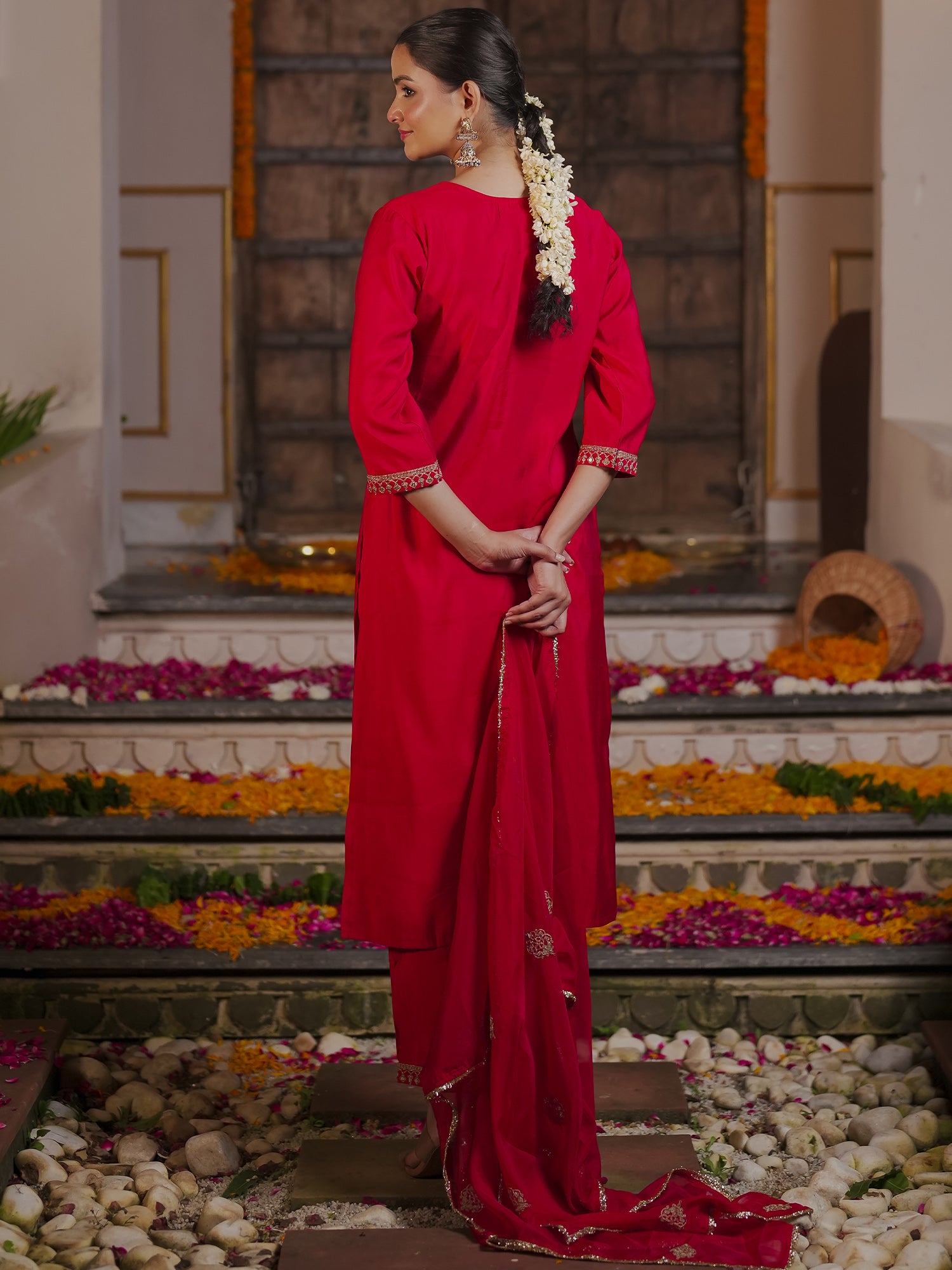 Red Kurta Sets  For women,indo era, indoera, kurta set for women, women kurta set, women suit, summer wear for women, festive suit for women, mother's day outfit, dress for mother, mother's day special, kurta set for women, kurta for women, kurta trouser and dupatta