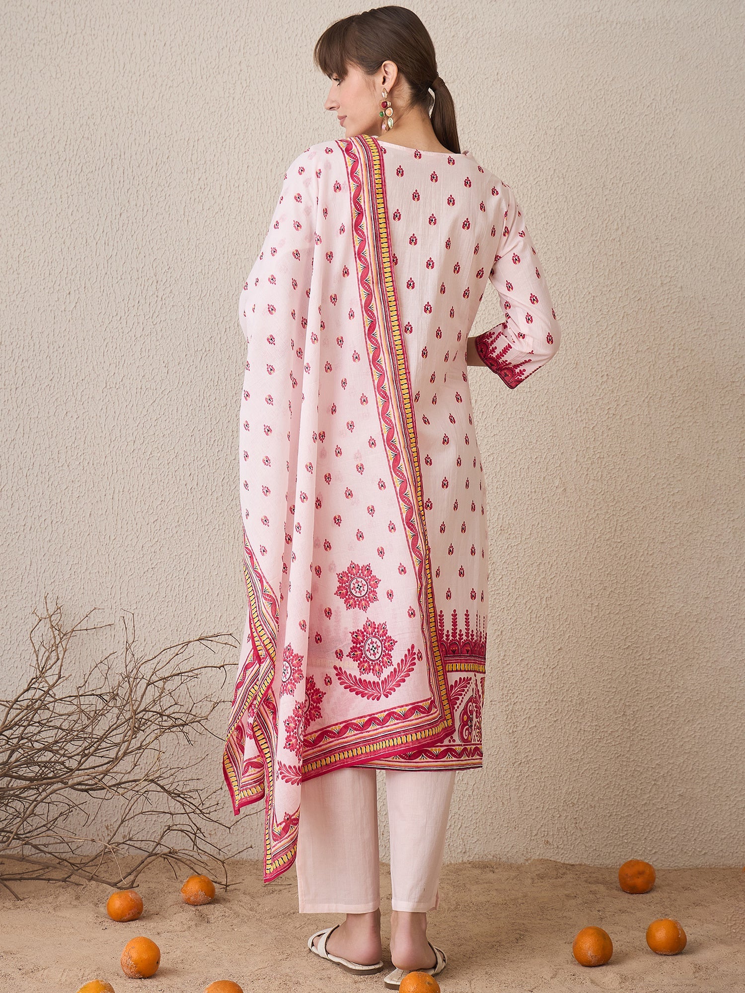 indo era, suit, kurta set for women, indo era kurta, kurta sets for ladies, summer dresses for women, 3 piece suit, cotton kurta set for women, new arrivals, women kurti plazo set, women in suit, kurta suit, floral kurta, short suit, spring summer, Pink suit