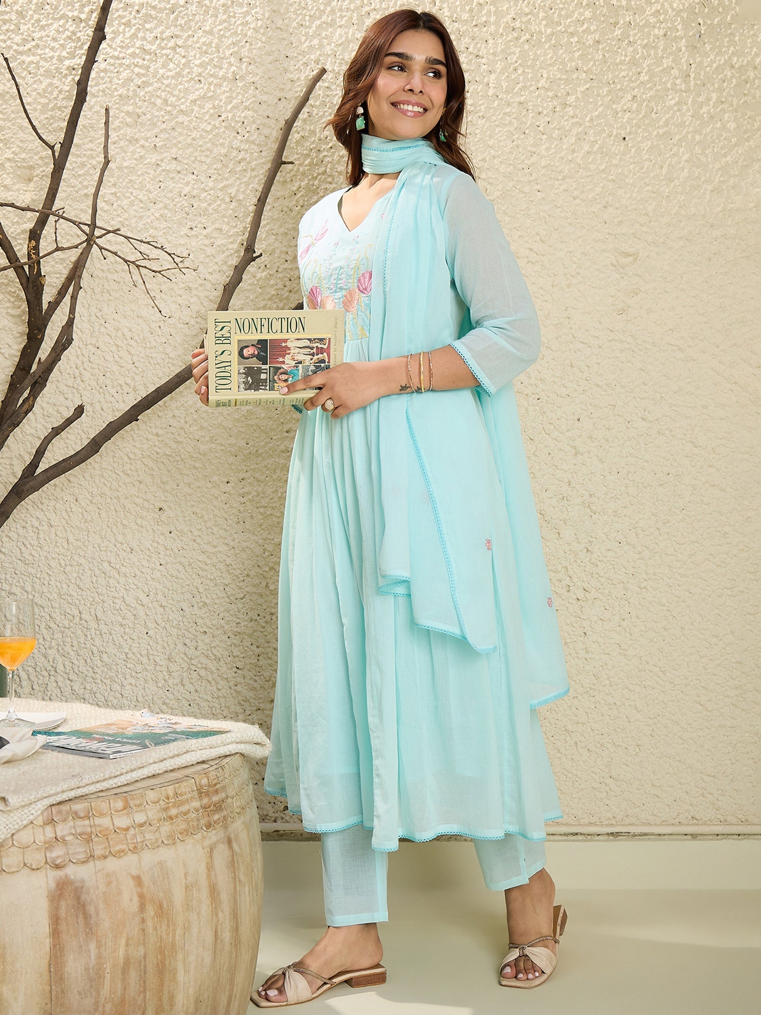 indo era, indo era kurta set, indo era suit, Kurta Set, Kurta set for women, cotton kurta set, indo era kurta set for women, Anarkali Kurta Set, Palazzo Kurta Set, Sleeveless Kurta, Embroidered Kurta, New Arrivals, Work wear, Dress, Best seller, Heeramandi dress, Summer sale, Summer suit, Wedding collection, Special offer, plus size, Spring summer, party wear, Summer Special, Printed Kurta, wedding wear, outfit ideas, Straight Kurta, Cotton Outfit, A line dress, dress for women,Blue kurta set