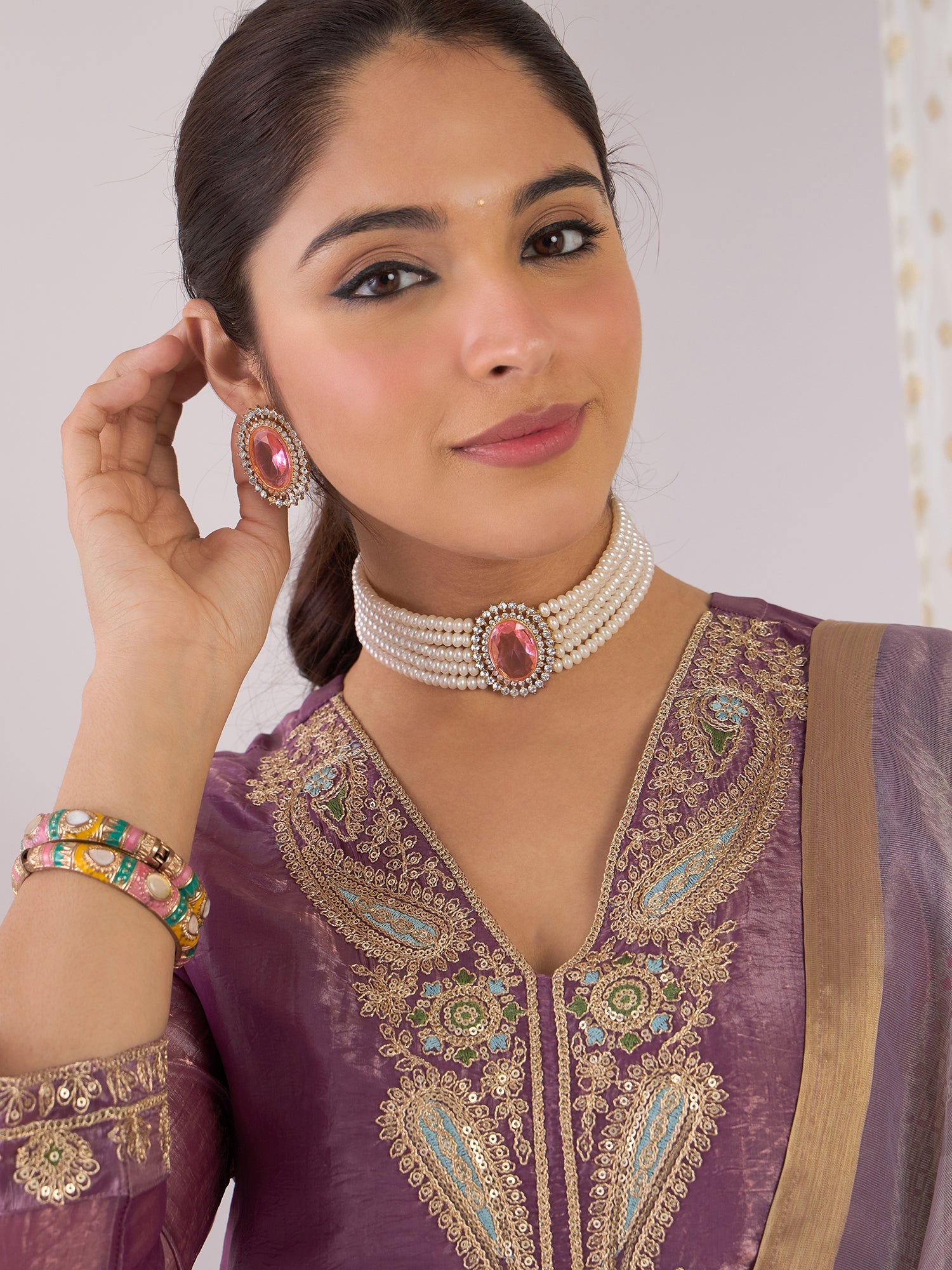 indo era, suit, kurta set for women, indo era kurta, kurta sets for ladies, summer dresses for women, 3 piece suit, cotton kurta set for women, new arrivals, women kurti plazo set, women in suit, kurta suit, floral kurta, short suit, spring summer, Purple suit
