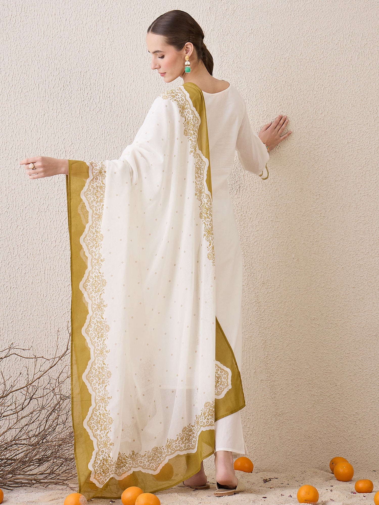 indo era, suit, kurta set for women, indo era kurta, kurta sets for ladies, summer dresses for women, 3 piece suit, cotton kurta set for women, new arrivals, women kurti plazo set, women in suit, kurta suit, floral kurta, short suit, spring summer, White suit