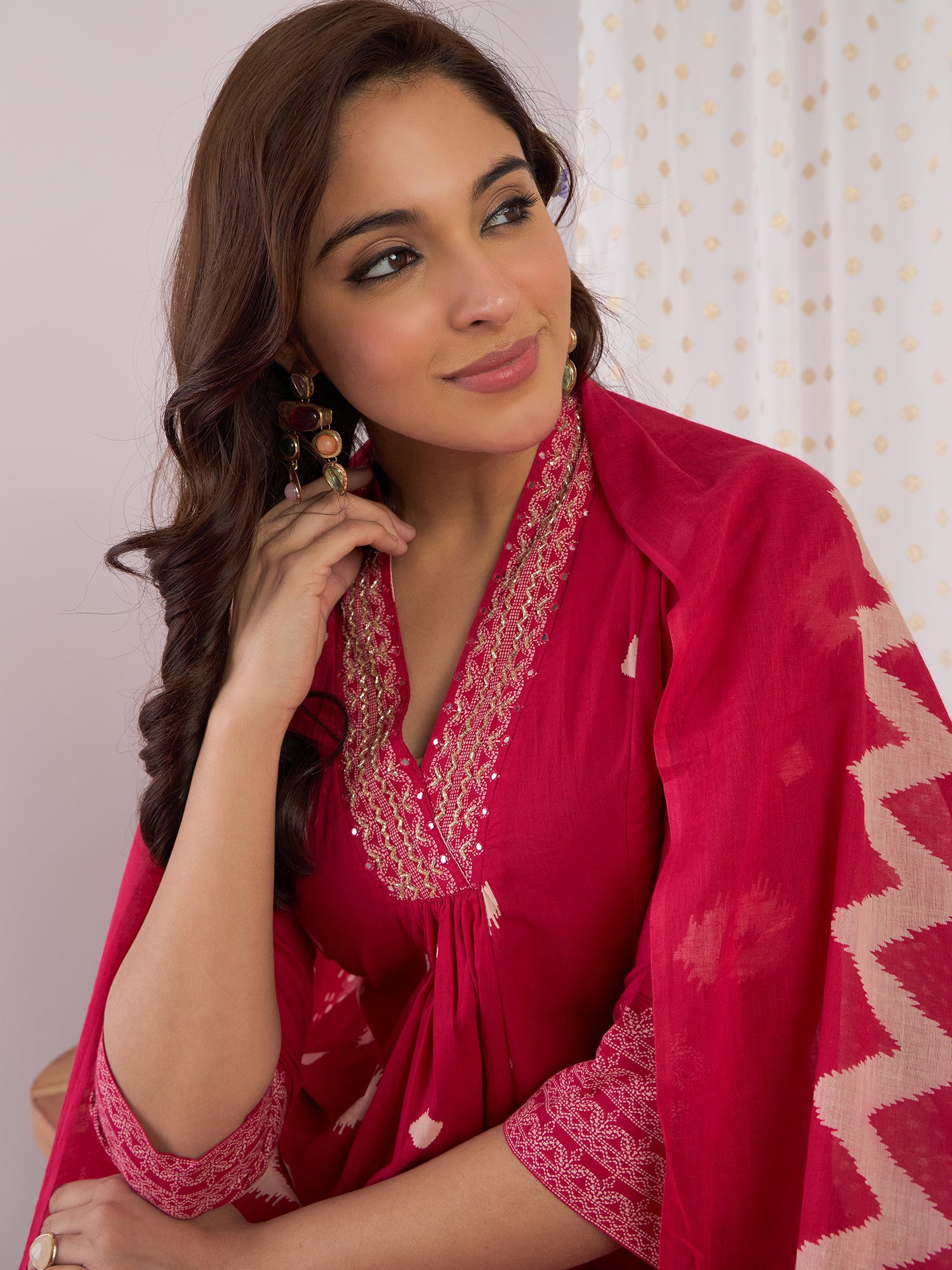 indo era, indo era kurta set, indo era suit, Kurta Set, Kurta set for women, cotton kurta set, indo era kurta set for women, Anarkali Kurta Set, Palazzo Kurta Set, Sleeveless Kurta, Embroidered Kurta, New Arrivals, Work wear, Dress, Best seller, Heeramandi dress, Summer sale, Summer suit, Wedding collection, Special offer, plus size, Spring summer, party wear, Summer Special, Printed Kurta, wedding wear, outfit ideas, Straight Kurta, Cotton Outfit, A line dress, dress for women,Pink kurta set