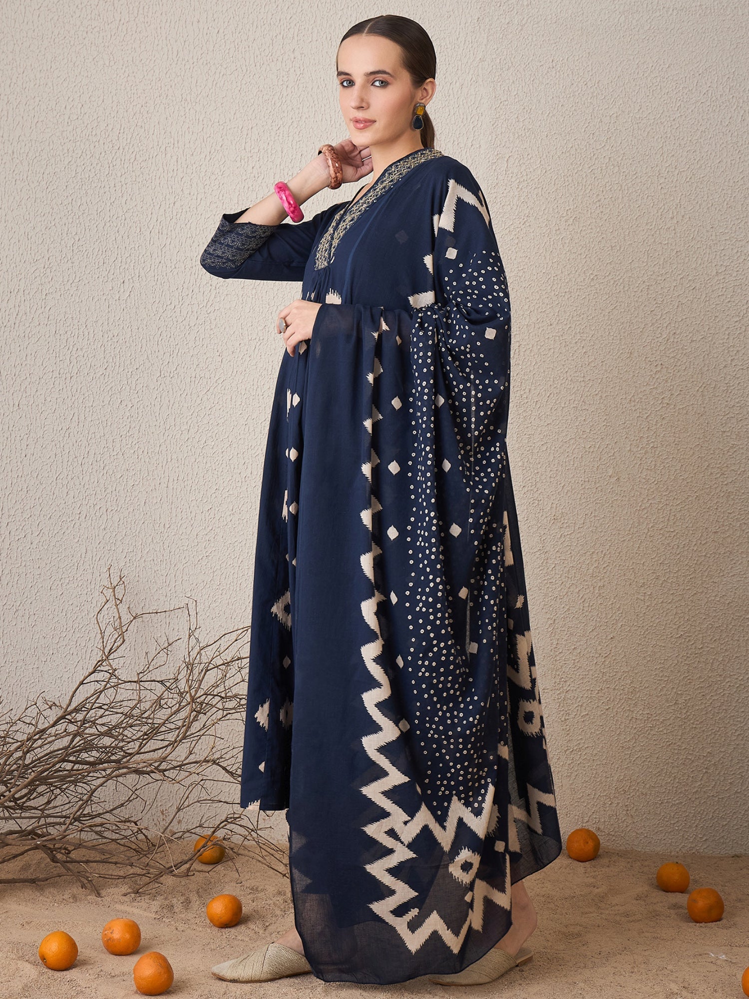 indo era, suit, kurta set for women, indo era kurta, kurta sets for ladies, summer dresses for women, 3 piece suit, cotton kurta set for women, new arrivals, women kurti plazo set, women in suit, kurta suit, floral kurta, short suit, spring summer, Blue suit