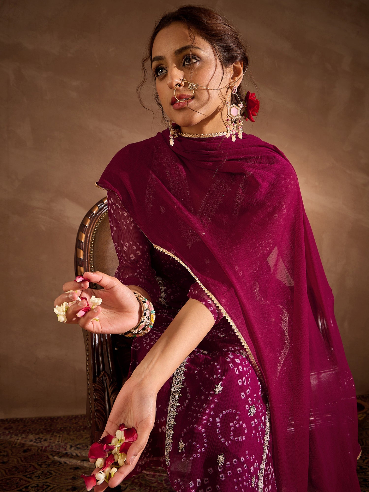 indo era, suit, kurta set for women, indo era kurta, kurta sets for ladies, summer dresses for women, 3 piece suit, cotton kurta set for women, new arrivals, women kurti plazo set, women in suit, kurta suit, floral kurta, short suit, spring summer, Burgundy suit