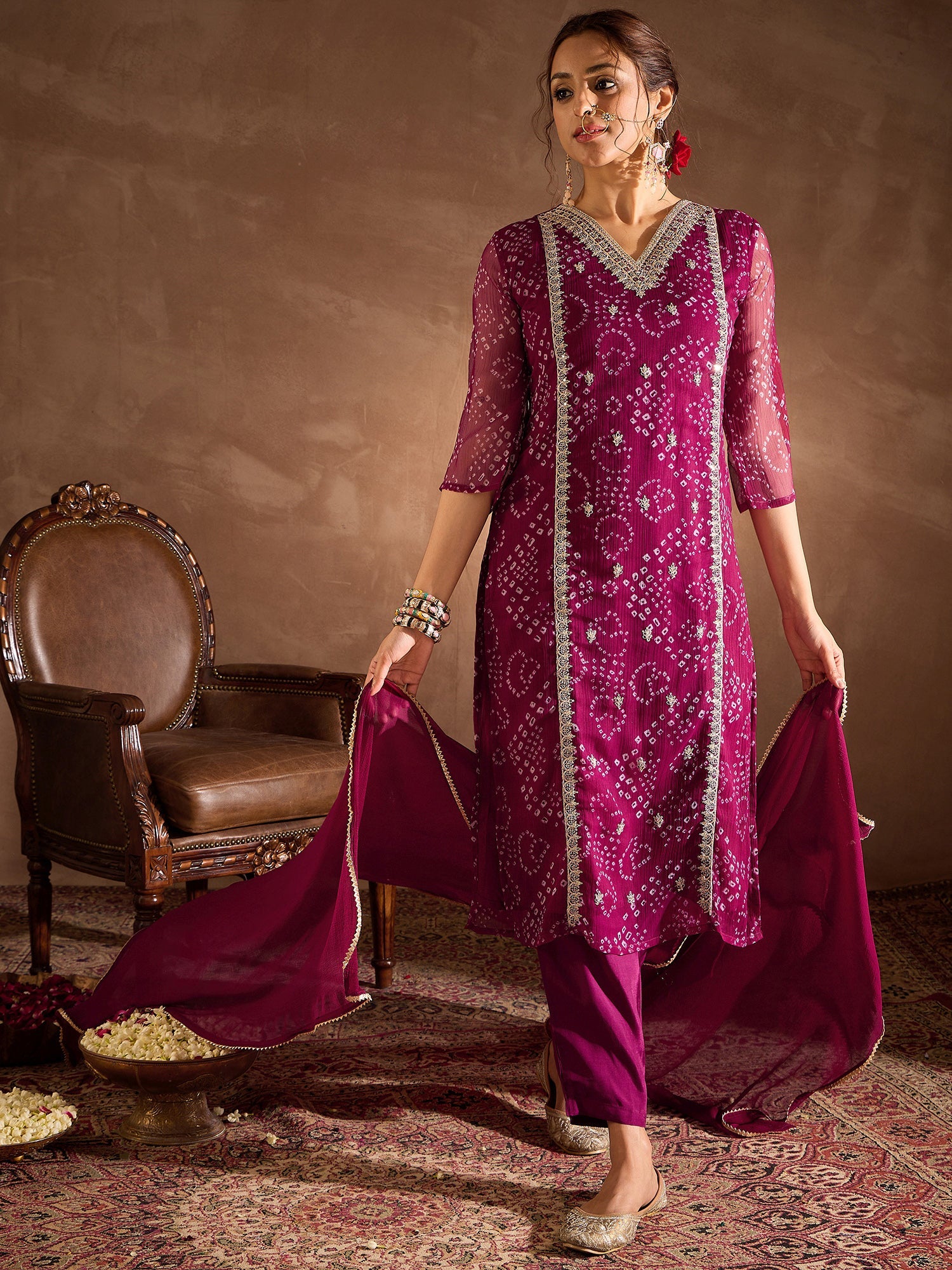 indo era, suit, kurta set for women, indo era kurta, kurta sets for ladies, summer dresses for women, 3 piece suit, cotton kurta set for women, new arrivals, women kurti plazo set, women in suit, kurta suit, floral kurta, short suit, spring summer, Burgundy suit