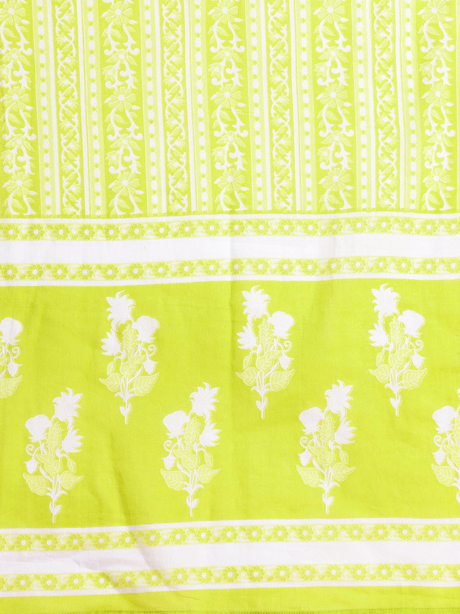 Indo Era Green Printed Straight Kurta Trousers With Dupatta set