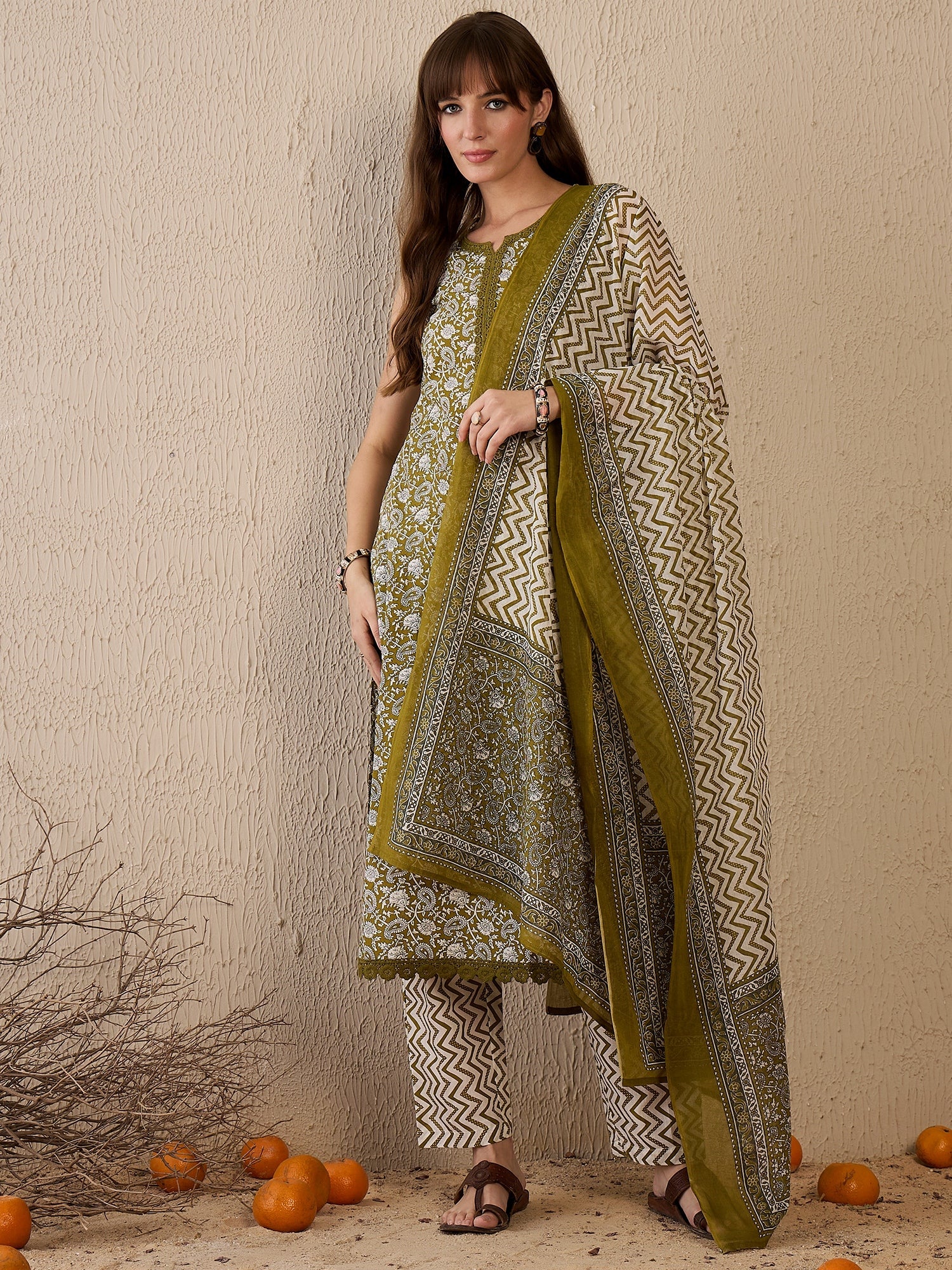 Green Kurta Sets  For women,indo era, indoera, kurta set for women, women kurta set, women suit, summer wear for women, cotton suit set, women cotton kurta, cotton kurta with dupatta
