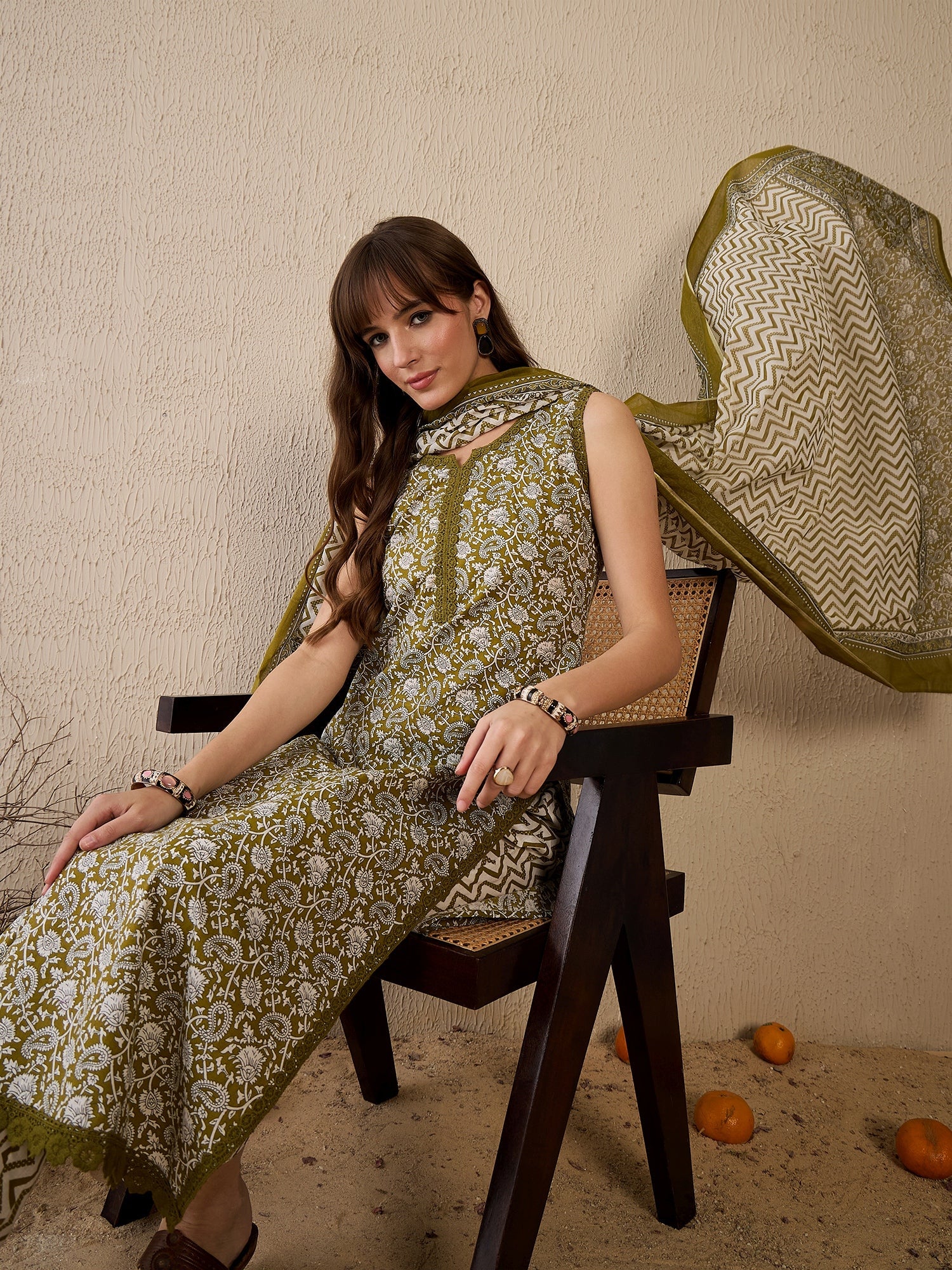 Green Kurta Sets  For women,indo era, indoera, kurta set for women, women kurta set, women suit, summer wear for women, cotton suit set, women cotton kurta, cotton kurta with dupatta