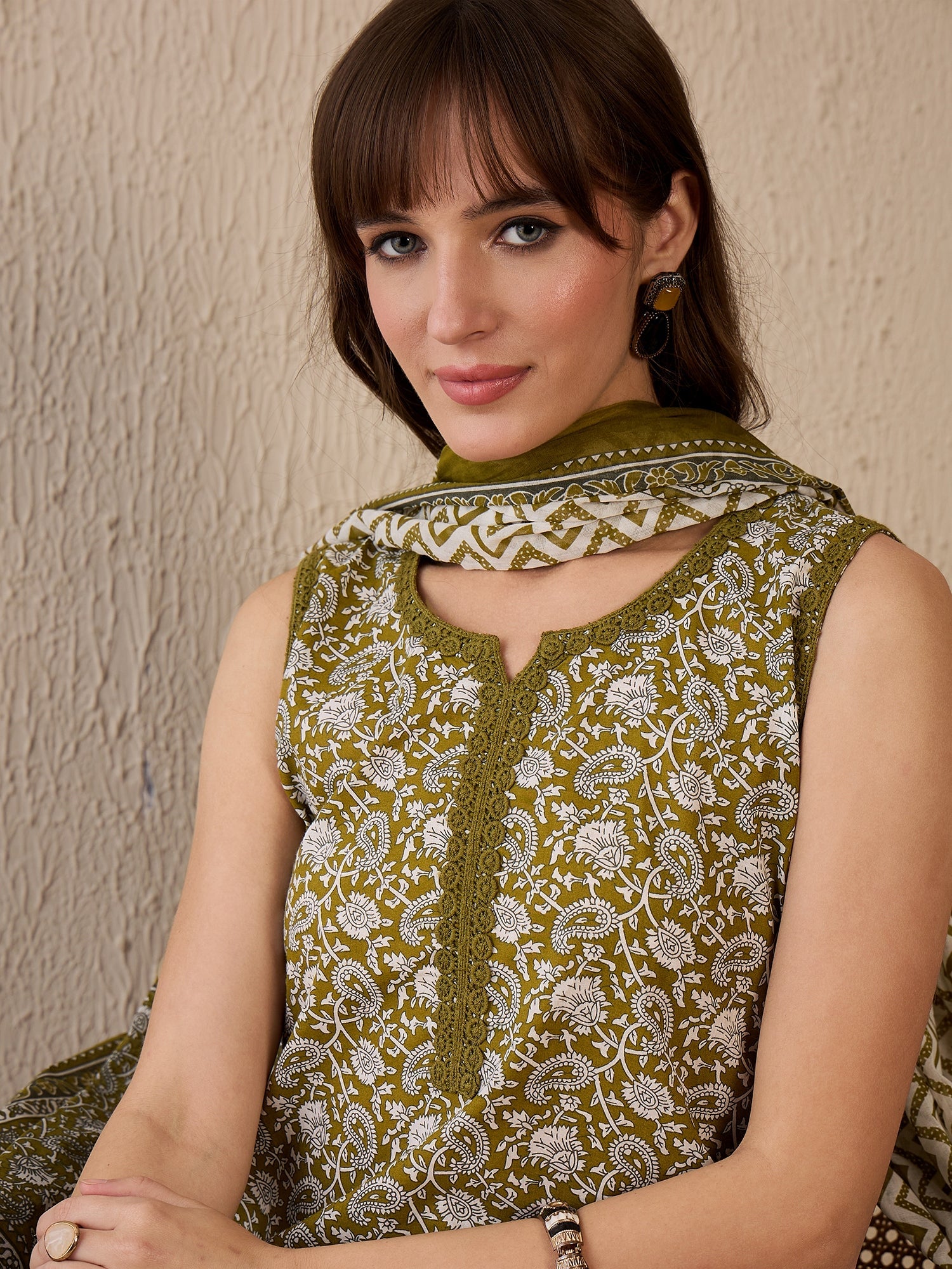 Green Kurta Sets  For women,indo era, indoera, kurta set for women, women kurta set, women suit, summer wear for women, cotton suit set, women cotton kurta, cotton kurta with dupatta