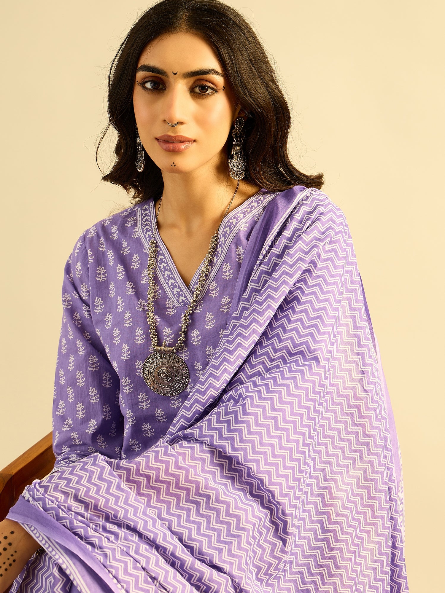 Lavender Kurta Sets  For women,indo era, indoera, kurta set for women, women kurta set, women suit, summer wear for women, cotton suit set, women cotton kurta, cotton kurta with dupatta