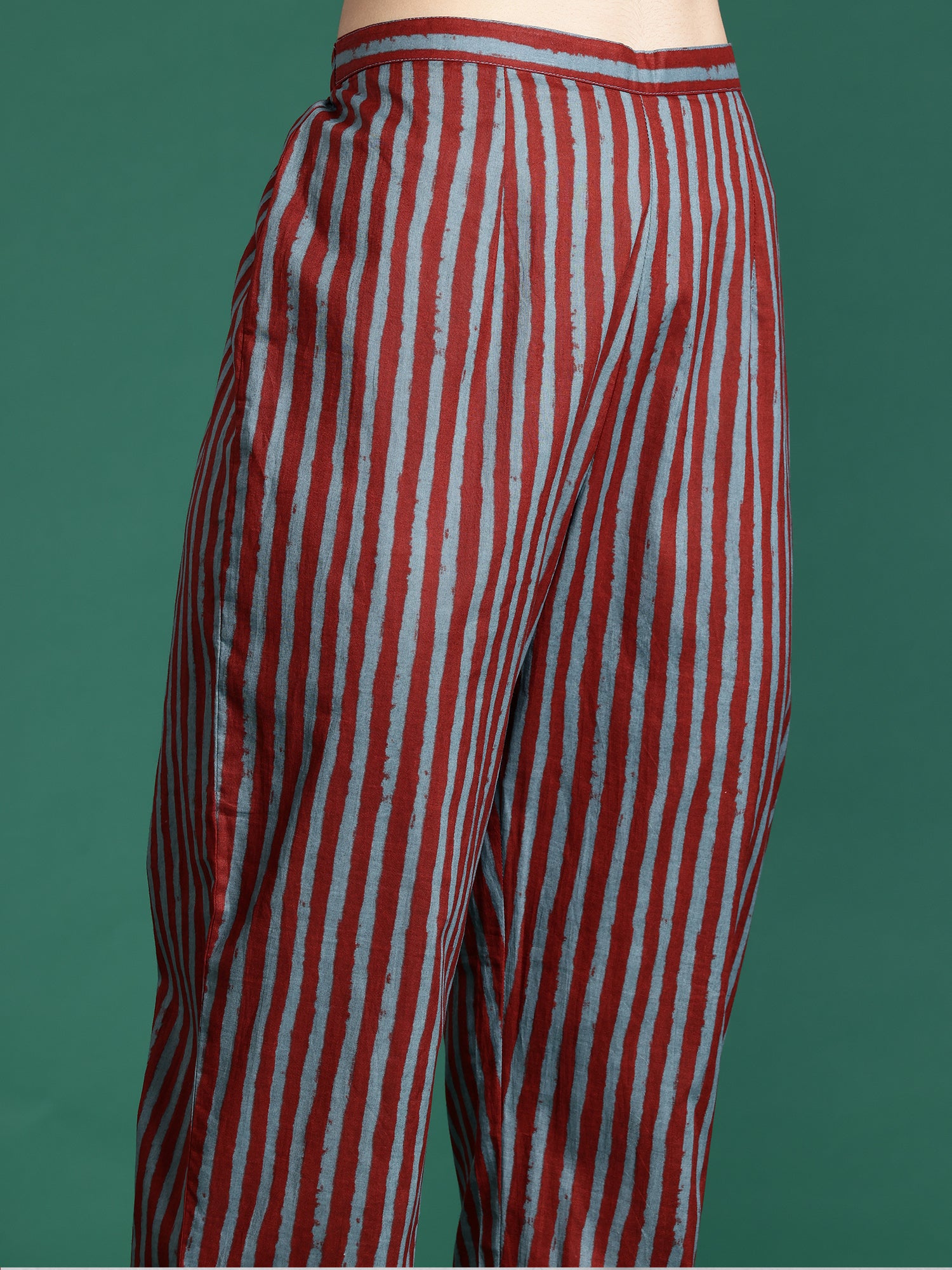 Indo Era Multi Printed Straight Kurta Trousers With Dupatta Set