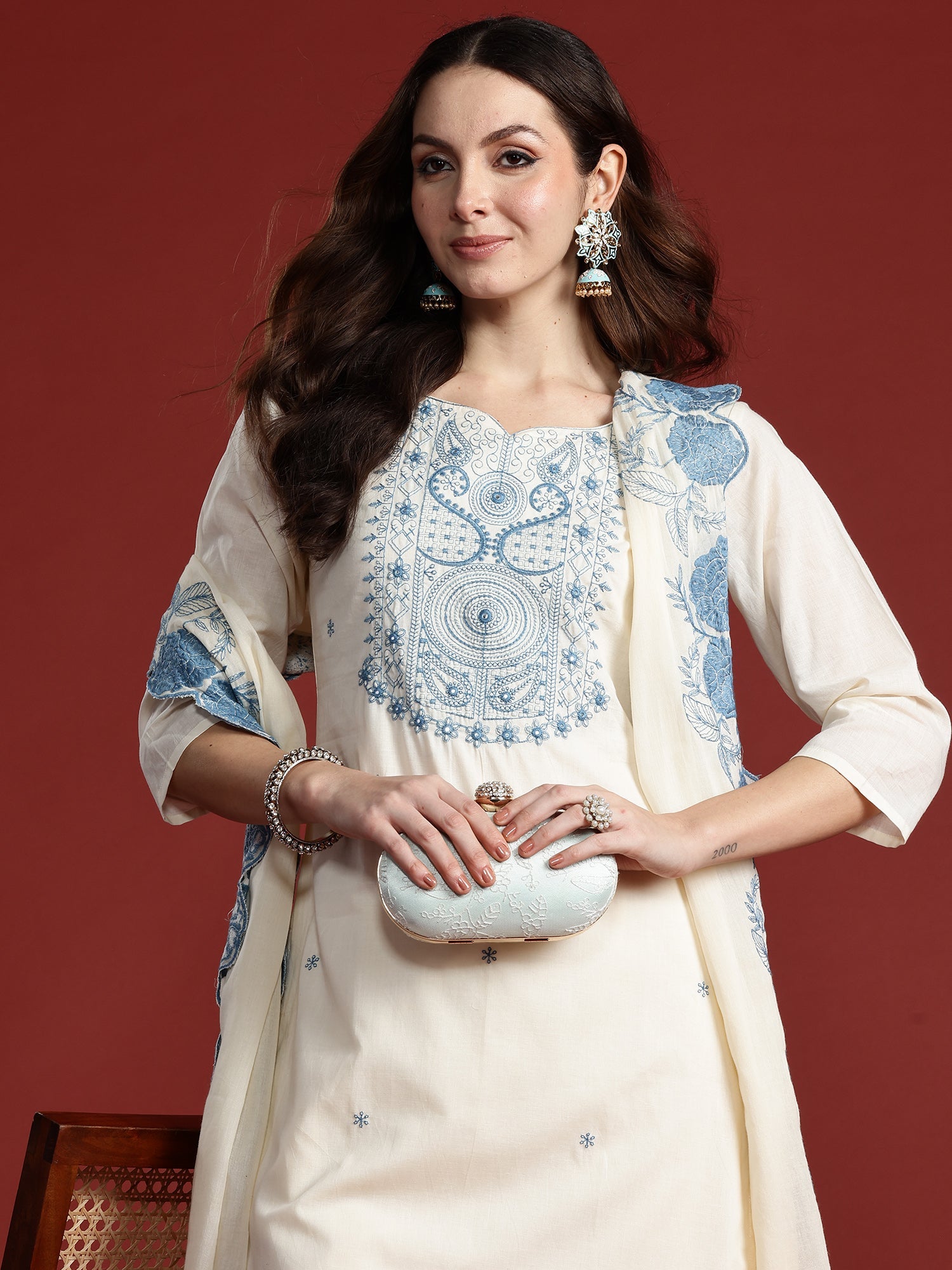 Off White Kurta Sets  For women,indo era, indoera, kurta set for women, women kurta set, women suit, summer wear for women, cotton suit set, women cotton kurta, cotton kurta with dupatta