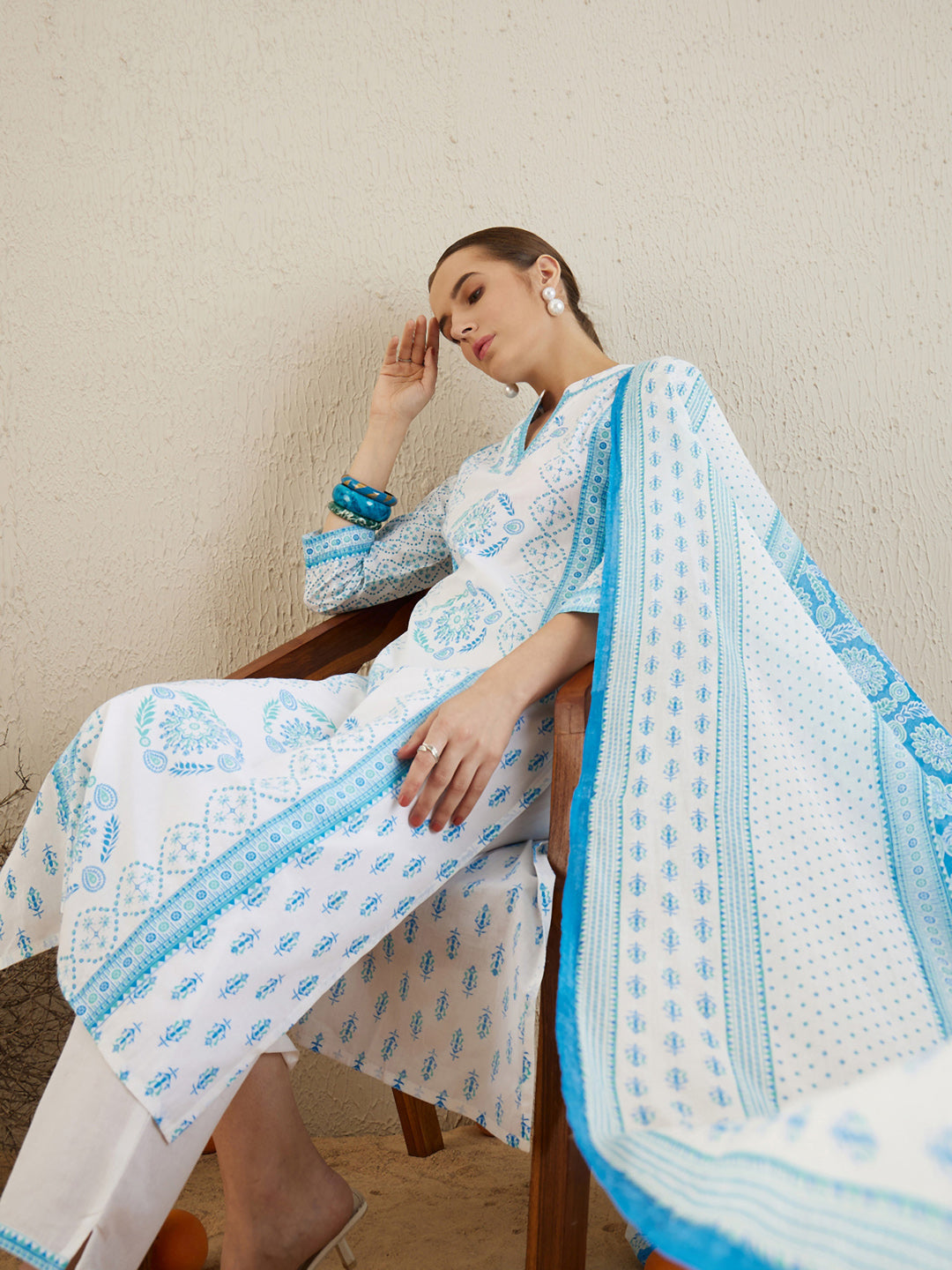 Off White Kurta Sets  For women,indo era, indoera, kurta set for women, women kurta set, women suit, summer wear for women, cotton suit set, women cotton kurta, cotton kurta with dupatta