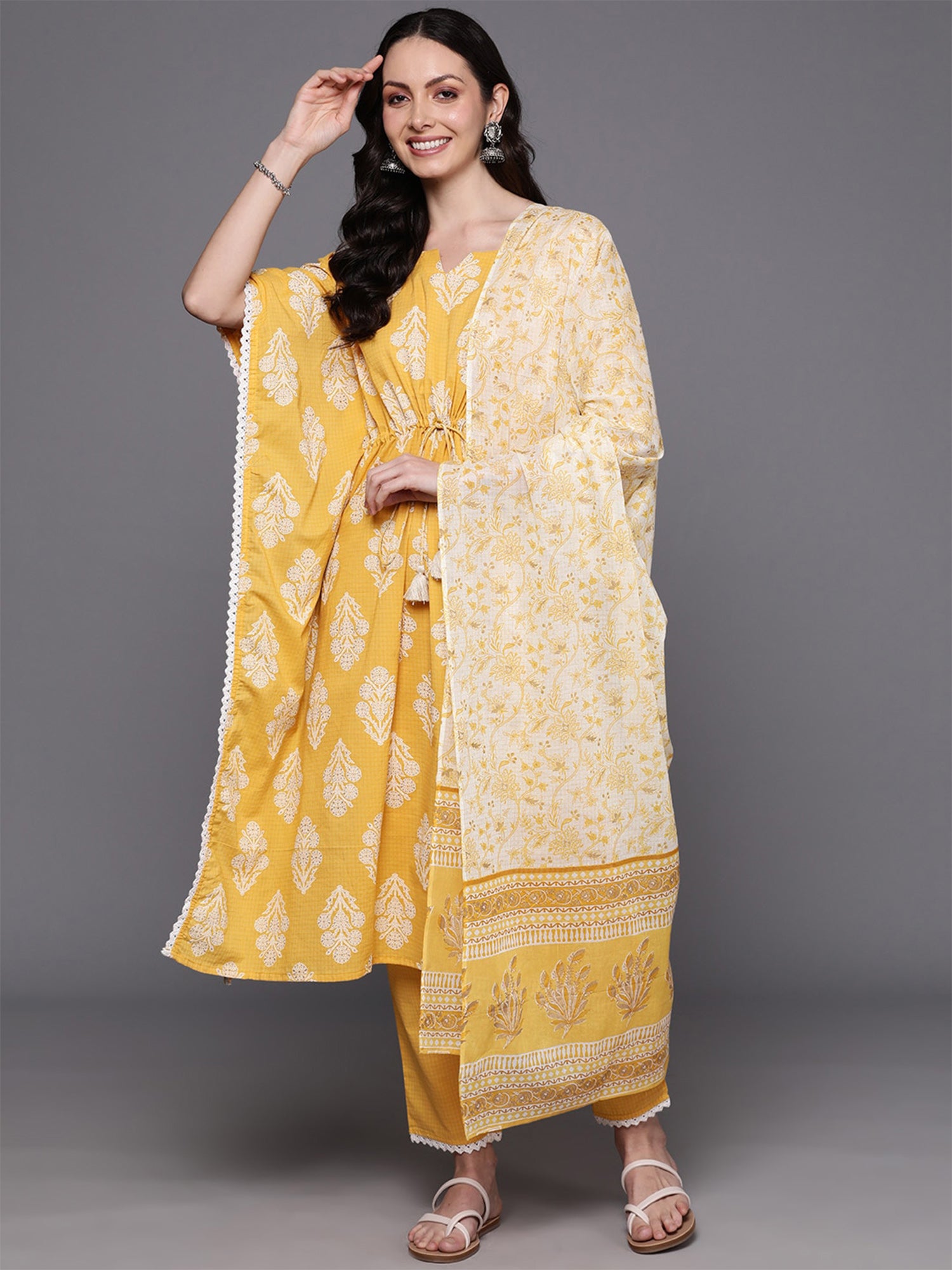 Yellow Kurta Sets  For women,indo era, indoera, kurta set for women, women kurta set, women suit, summer wear for women, cotton suit set, women cotton kurta, cotton kurta with dupatta