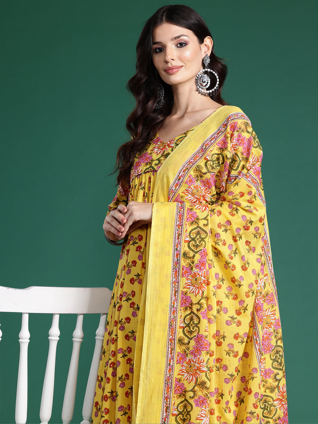 Yellow Kurta Sets  For women,indo era, indoera, kurta set for women, women kurta set, women suit, summer wear for women, cotton suit set, women cotton kurta, cotton kurta with dupatta