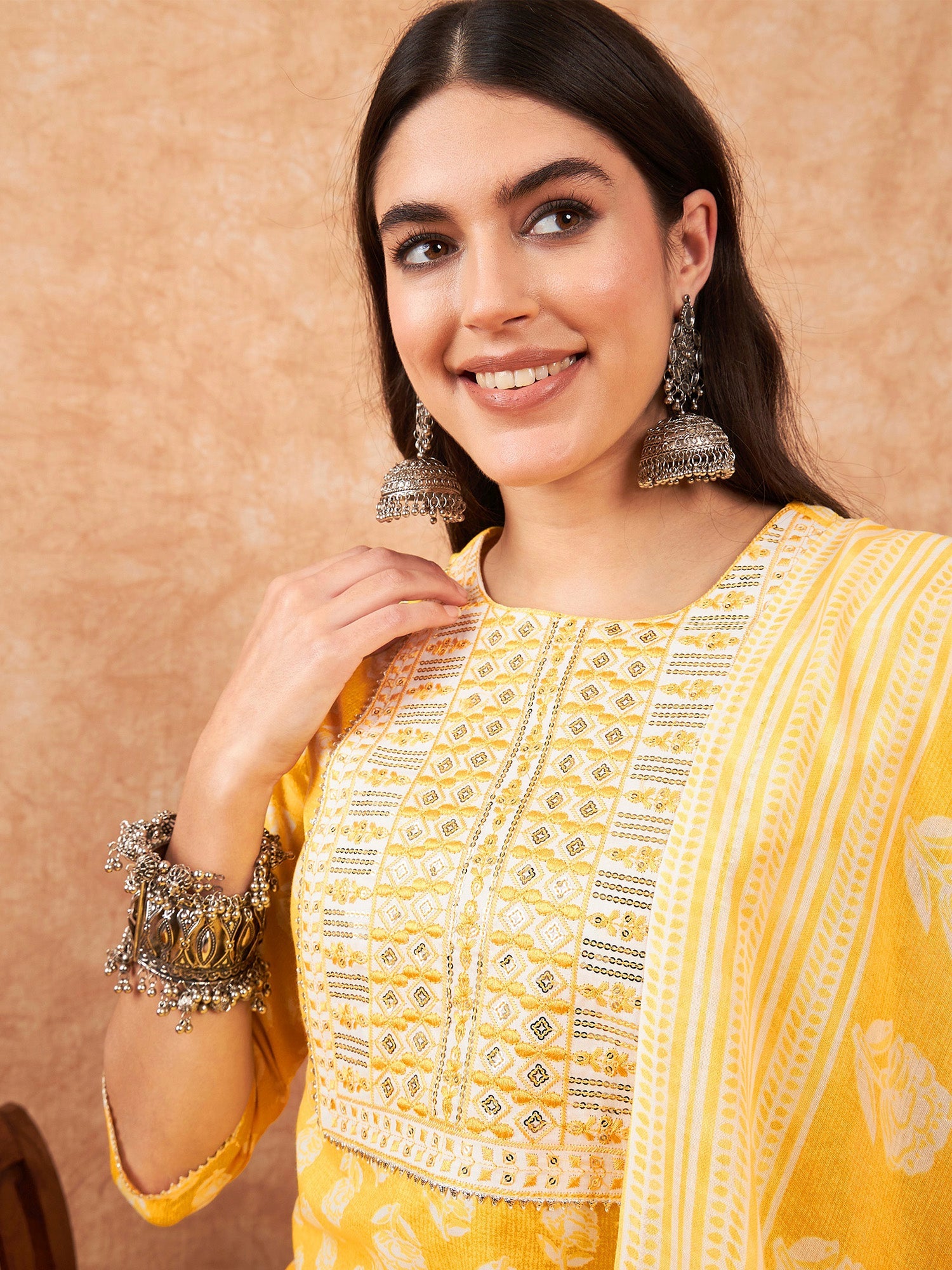 Yellow Kurta Sets  For women,indo era, indoera, kurta set for women, women kurta set, women suit, summer wear for women, cotton suit set, women cotton kurta, cotton kurta with dupatta