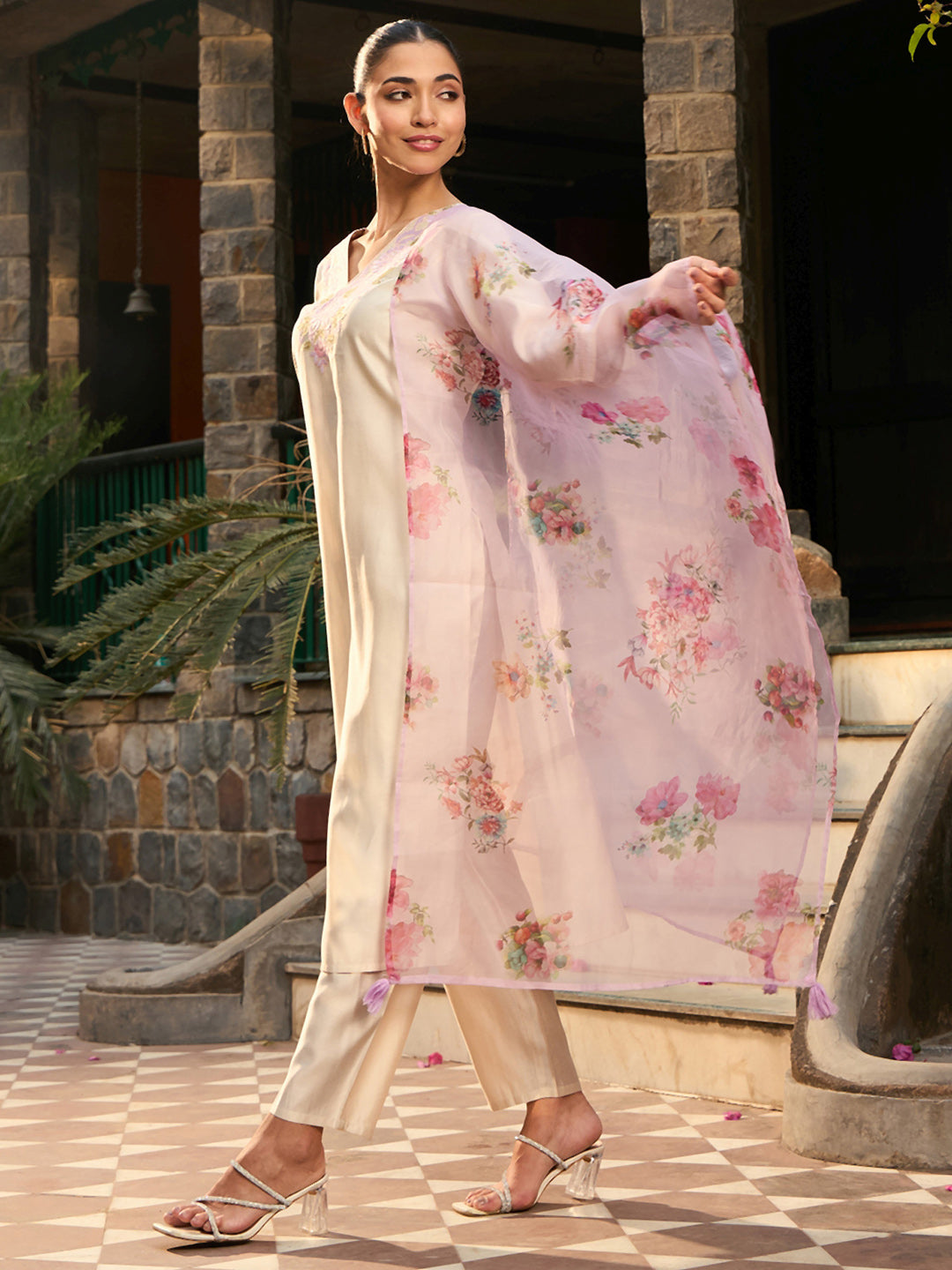 Off White Kurta Sets  For women,indo era, indoera, kurta set for women, women kurta set, women suit, summer wear for women, festive suit for women, mother's day outfit, dress for mother, mother's day special, kurta set for women, kurta for women, kurta trouser and dupatta