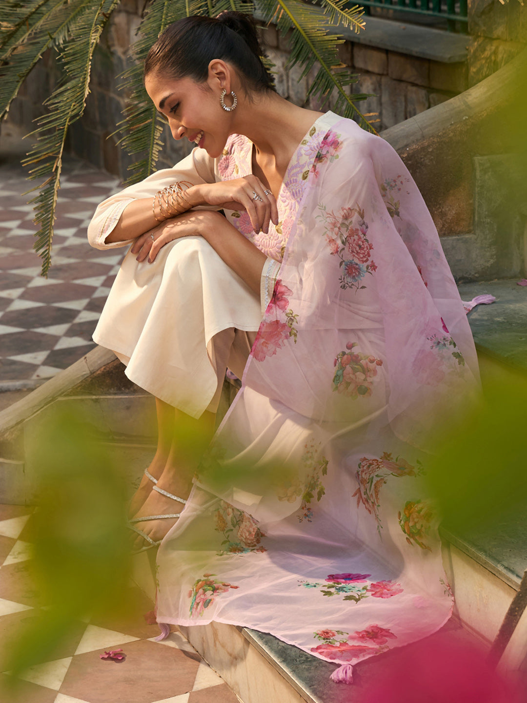 Off White Kurta Sets  For women,indo era, indoera, kurta set for women, women kurta set, women suit, summer wear for women, festive suit for women, mother's day outfit, dress for mother, mother's day special, kurta set for women, kurta for women, kurta trouser and dupatta