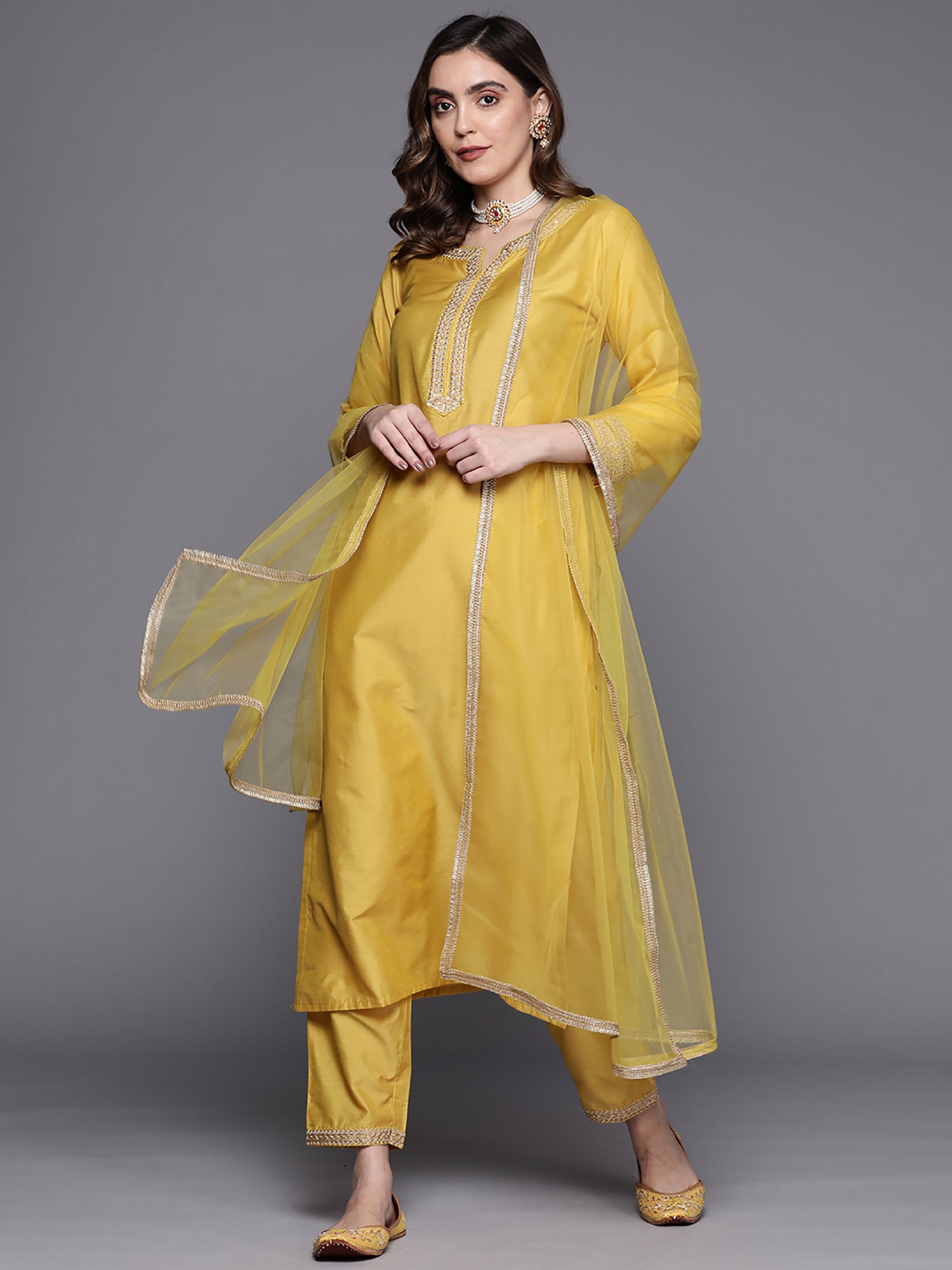 Yellow Kurta Sets  For women,indo era, indoera, kurta set for women, women kurta set, women suit, summer wear for women, festive suit for women, mother's day outfit, dress for mother, mother's day special, kurta set for women, kurta for women, kurta trouser and dupatta