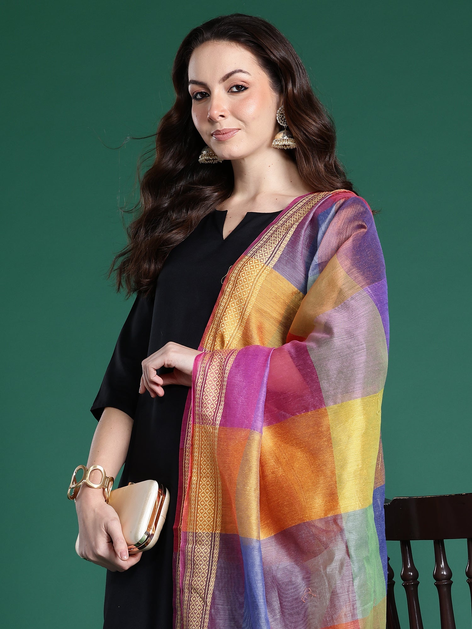 indo era, suit, kurta set for women, indo era kurta, kurta sets for ladies, summer dresses for women, 3 piece suit, cotton kurta set for women, new arrivals, women kurti plazo set, women in suit, kurta suit, floral kurta, short suit, spring summer, Black suit