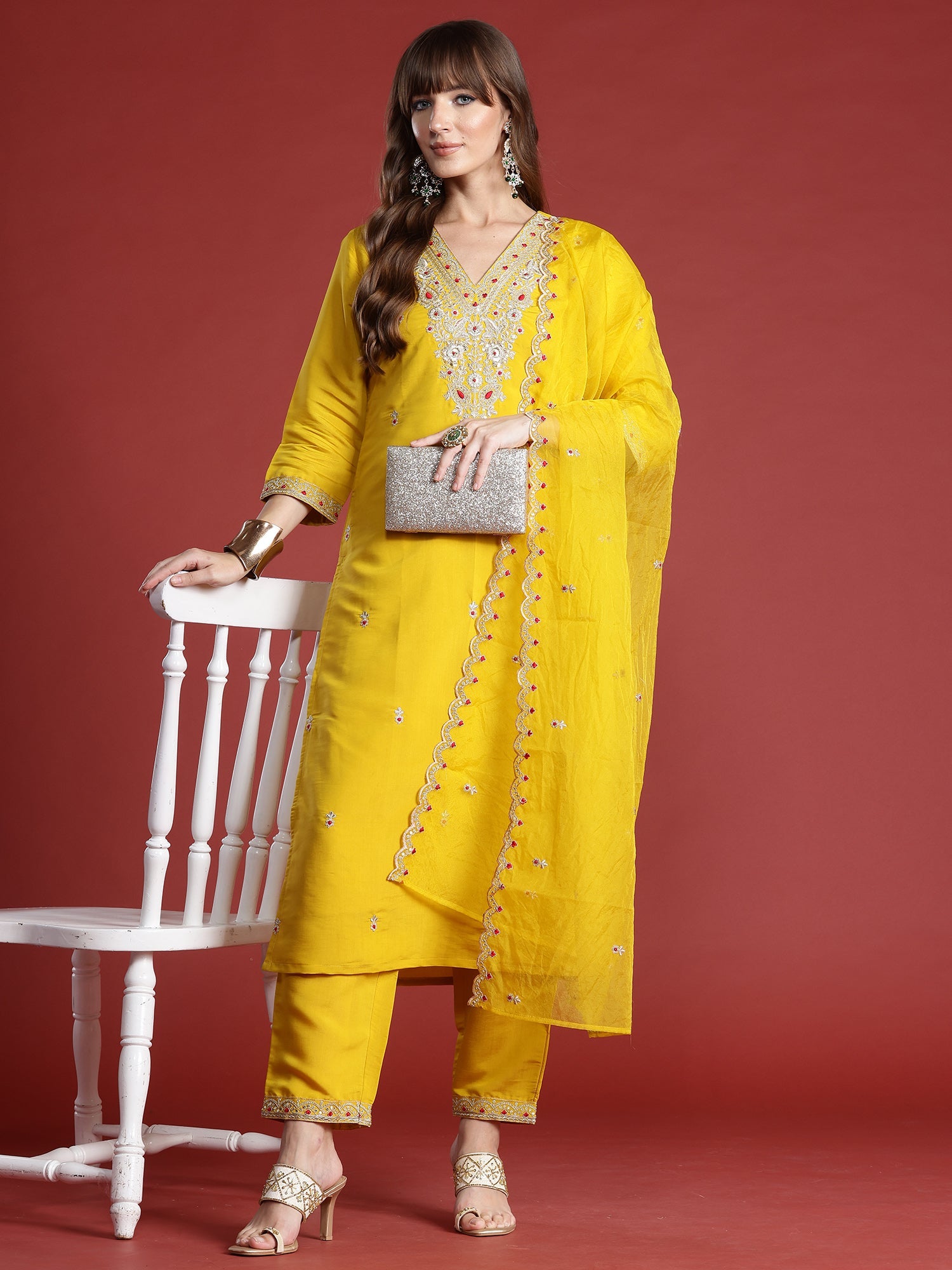 indo era, suit, kurta set for women, indo era kurta, kurta sets for ladies, summer dresses for women, 3 piece suit, cotton kurta set for women, new arrivals, women kurti plazo set, women in suit, kurta suit, floral kurta, short suit, spring summer, Mustard suit