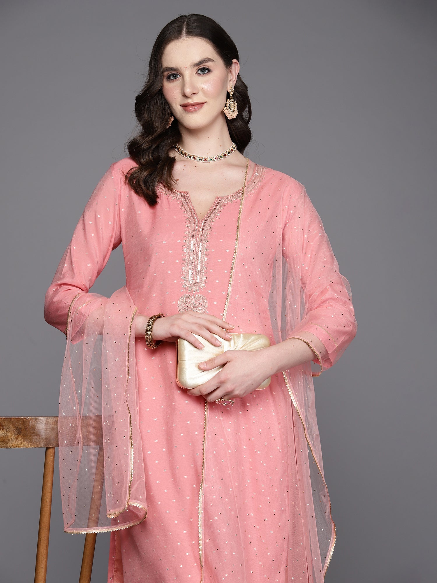 indo era, suit, kurta set for women, indo era kurta, kurta sets for ladies, summer dresses for women, 3 piece suit, cotton kurta set for women, new arrivals, women kurti plazo set, women in suit, kurta suit, floral kurta, short suit, spring summer, Pink suit