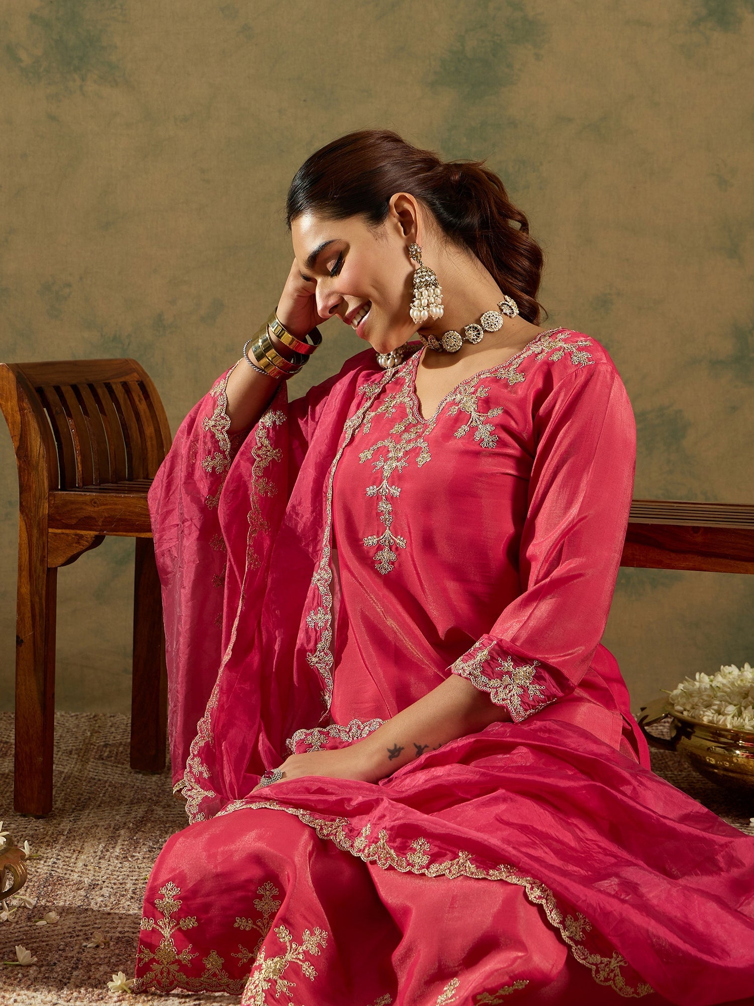 indo era, indo era kurta set, indo era suit, Kurta Set, Kurta set for women, cotton kurta set, indo era kurta set for women, Anarkali Kurta Set, Palazzo Kurta Set, Sleeveless Kurta, Embroidered Kurta, New Arrivals, Work wear, Dress, Best seller, Heeramandi dress, Summer sale, Summer suit, Wedding collection, Special offer, plus size, Spring summer, party wear, Summer Special, Printed Kurta, wedding wear, outfit ideas, Straight Kurta, Cotton Outfit, A line dress, dress for women,Pink kurta set
