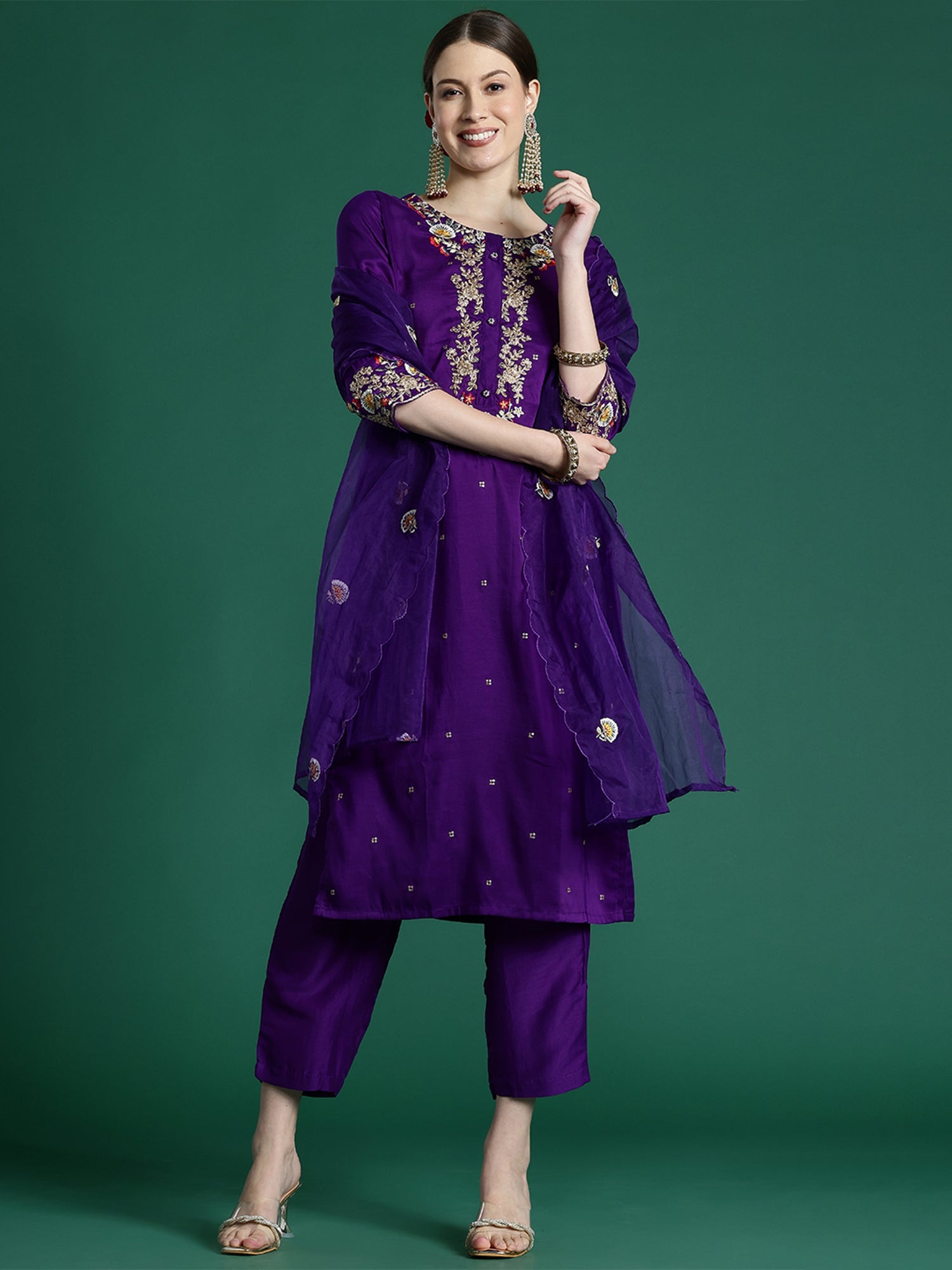 indo era, suit, kurta set for women, indo era kurta, kurta sets for ladies, summer dresses for women, 3 piece suit, cotton kurta set for women, new arrivals, women kurti plazo set, women in suit, kurta suit, floral kurta, short suit, spring summer, Purple suit